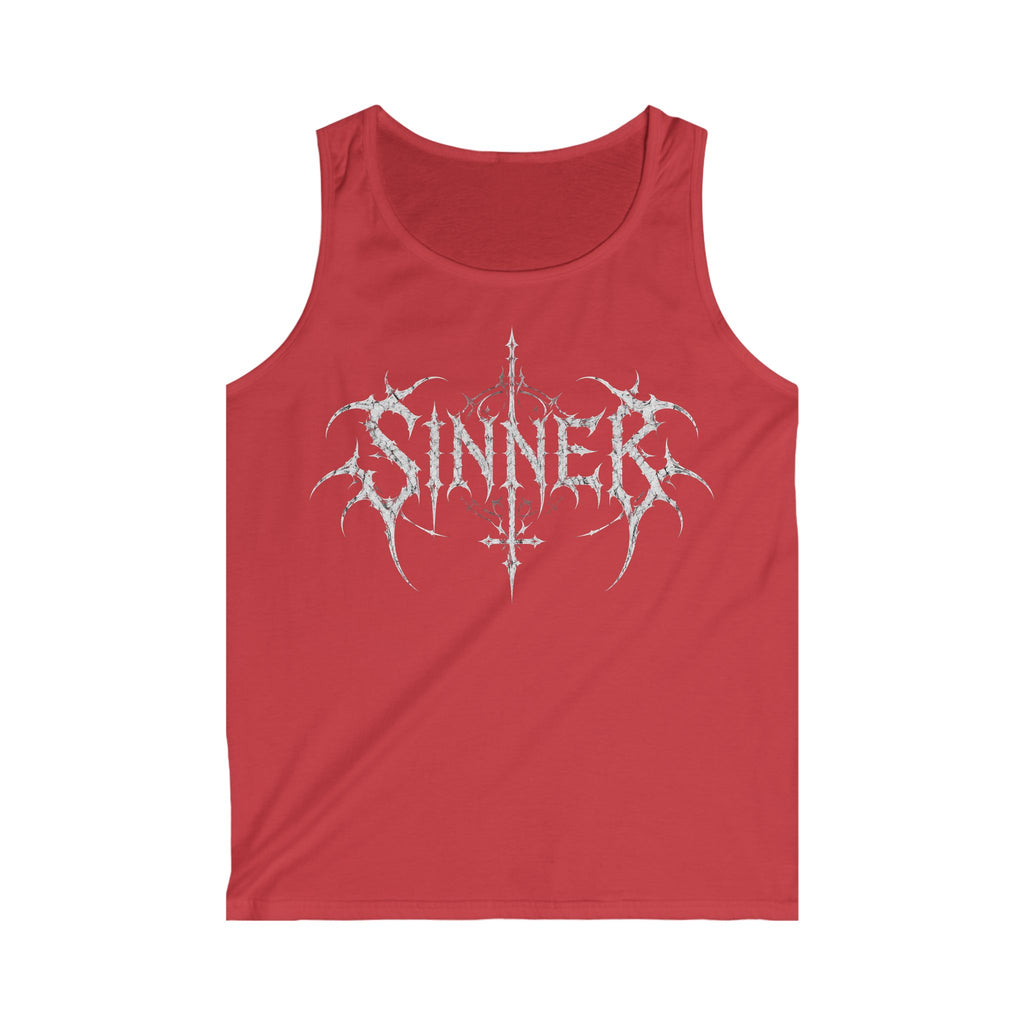 Sinner Black Tank Top — Gothic Metal Band Style Sleeveless Shirt