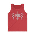 Sinner Black Tank Top — Gothic Metal Band Style Sleeveless Shirt
