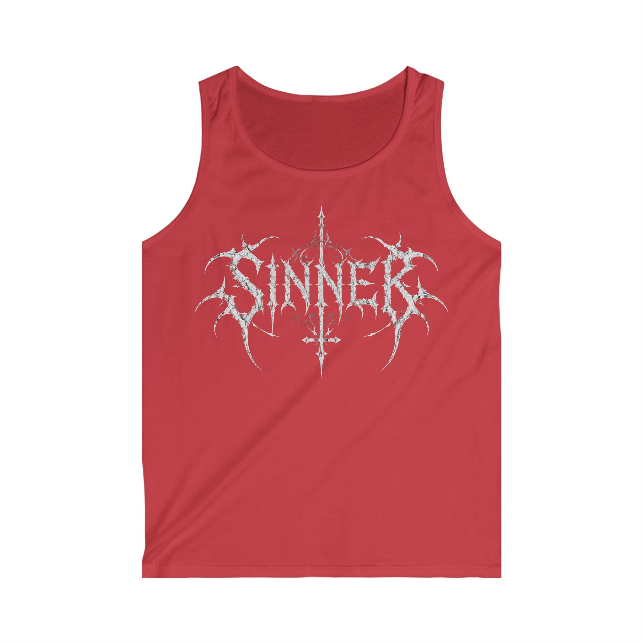 Sinner Black Tank Top — Gothic Metal Band Style Sleeveless Shirt