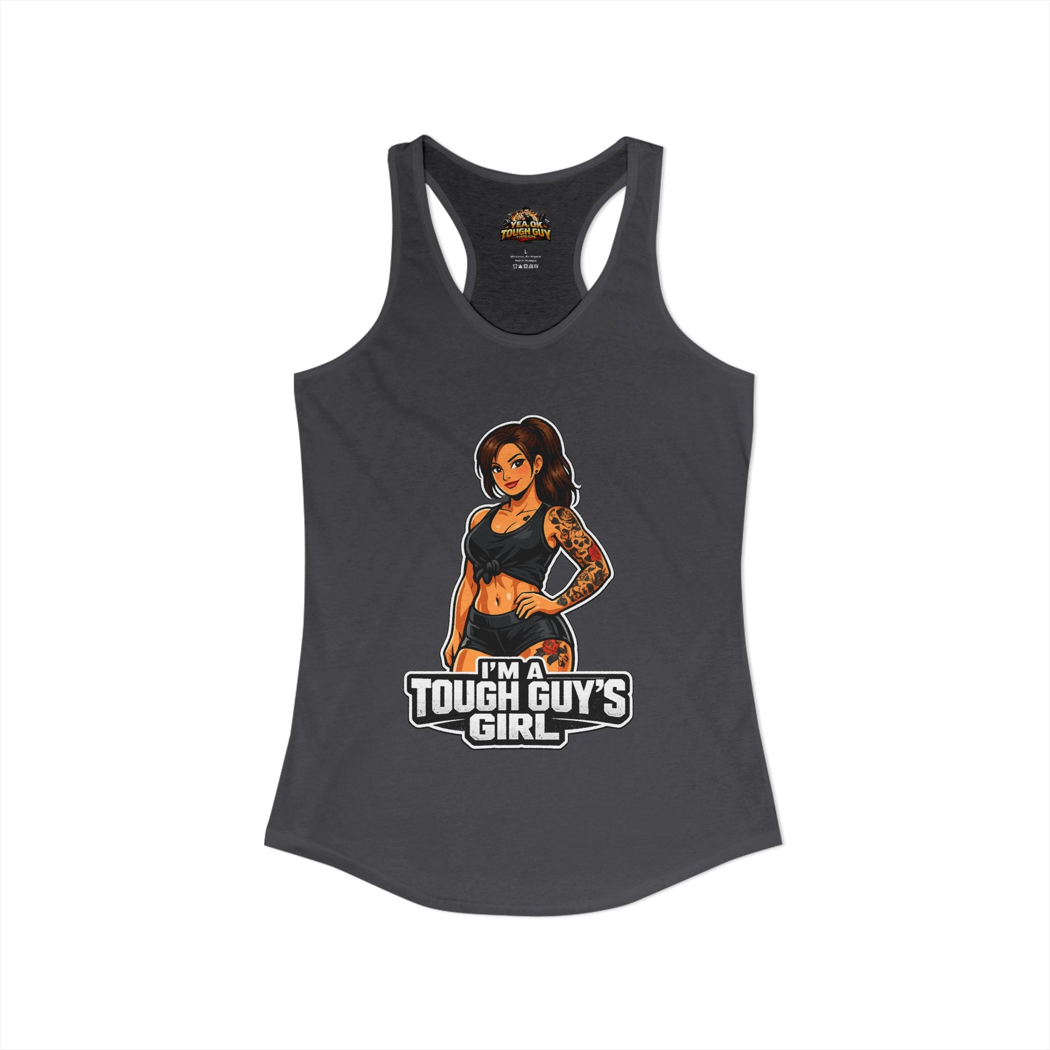 Women's Racerback Training Tank — Yea Ok Tough Guy