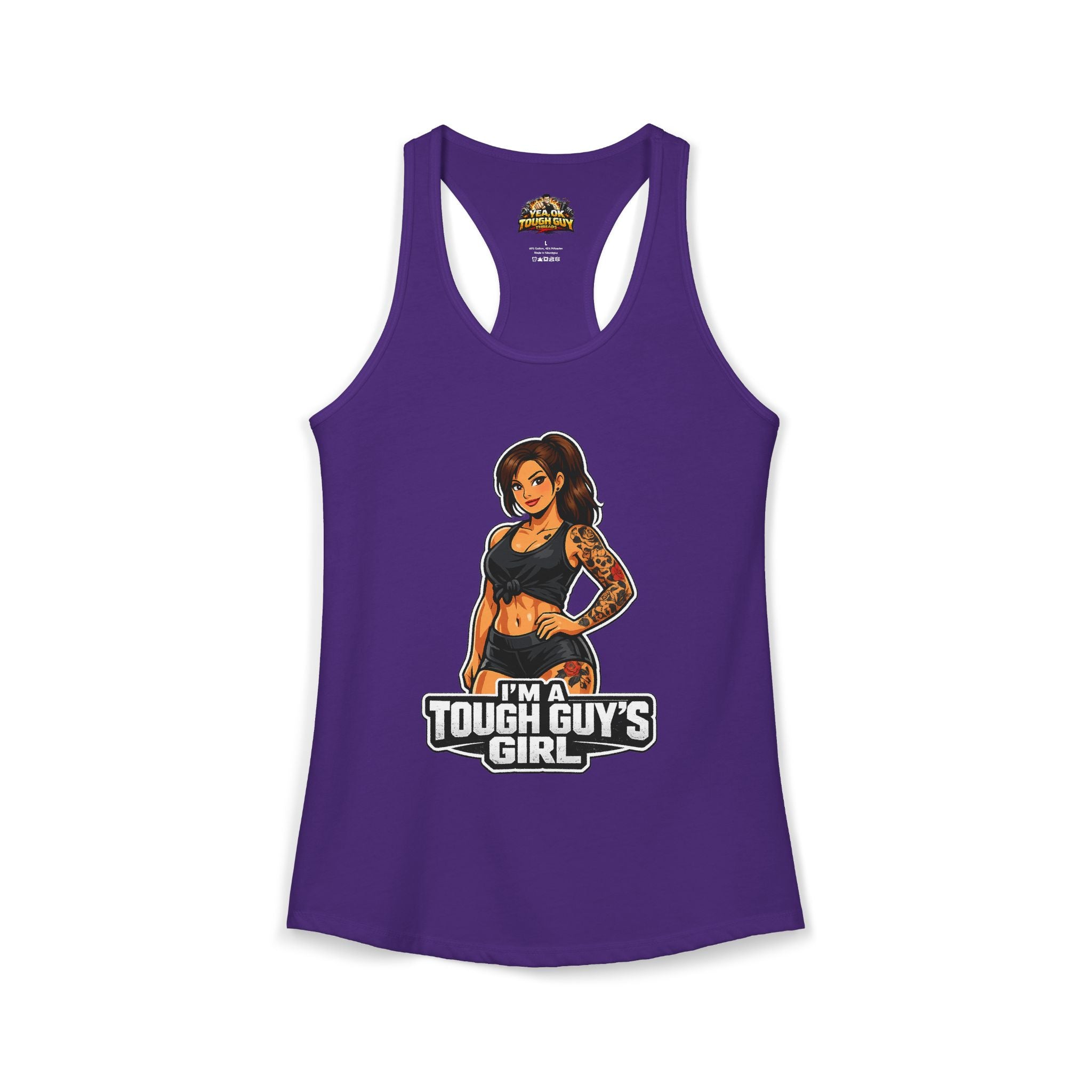 Women's Racerback Training Tank — Yea Ok Tough Guy