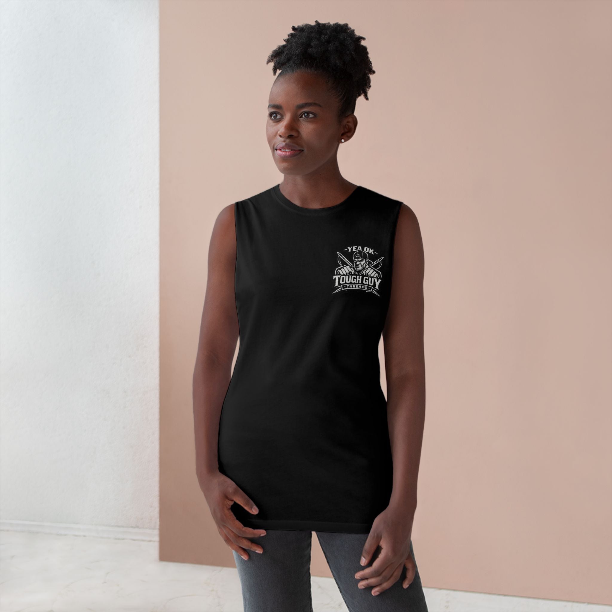 Chest & Triceps Day Tank Top — Tough Guy Gym Workout Sleeveless Shirt