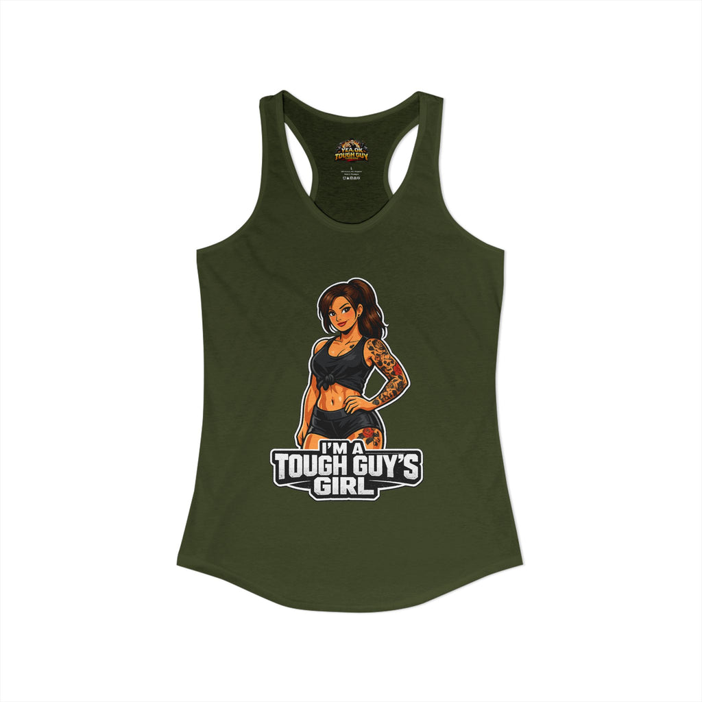 Women's Racerback Training Tank — Yea Ok Tough Guy