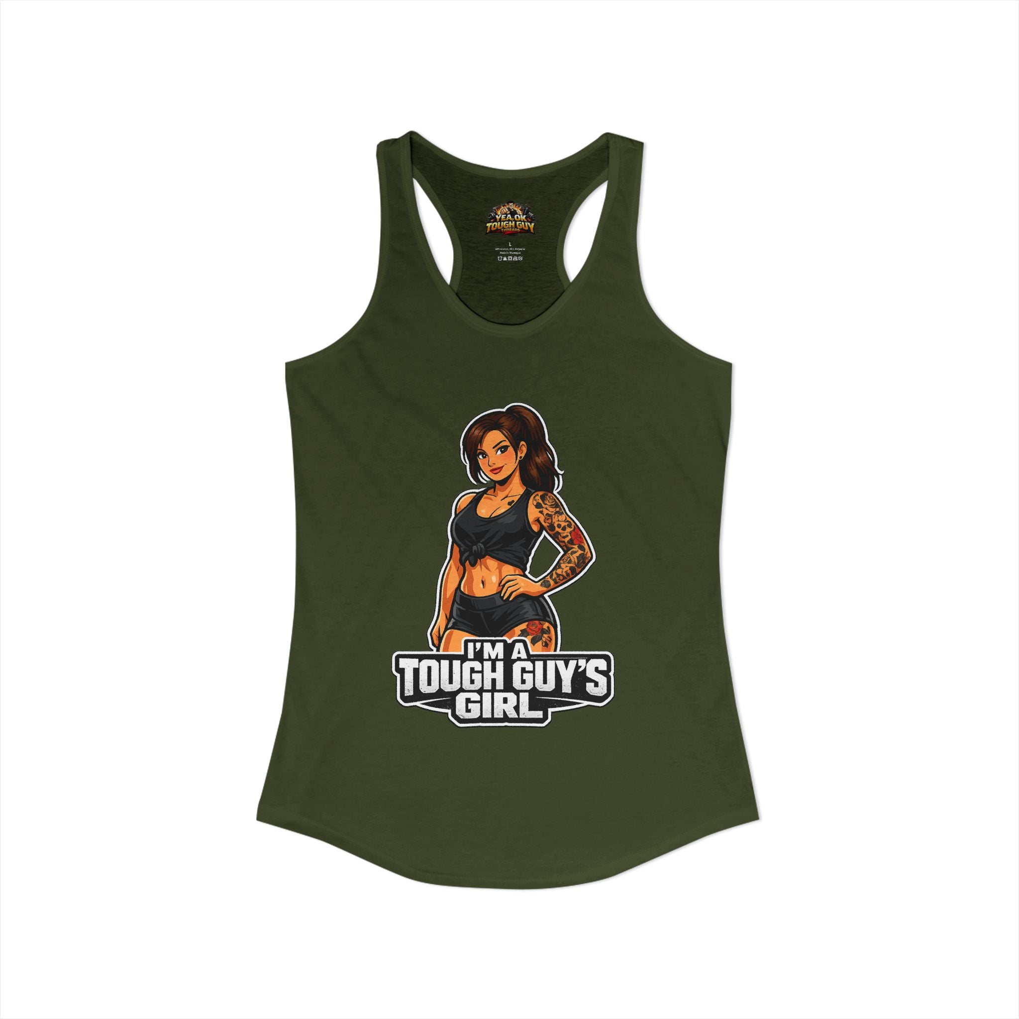 Women's Racerback Training Tank — Yea Ok Tough Guy