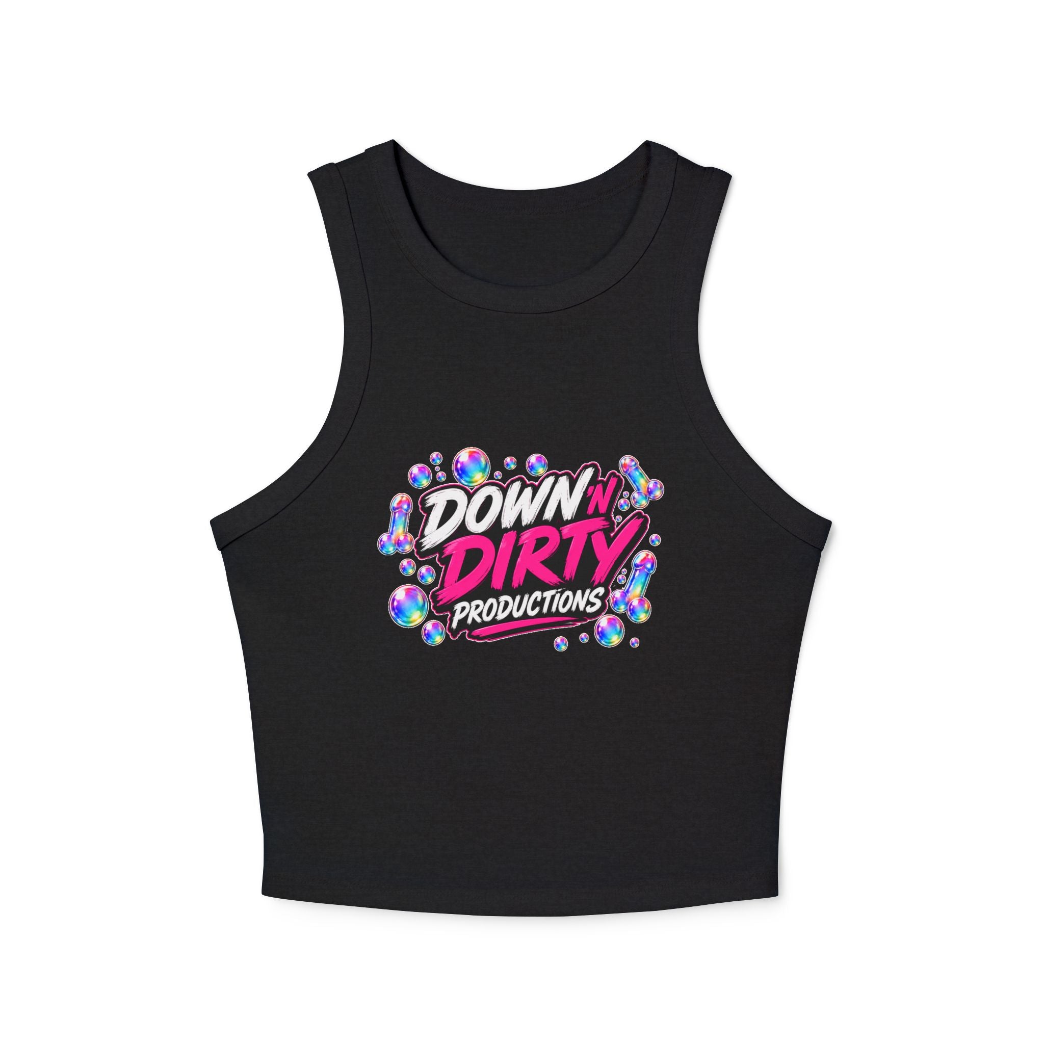 I Love Blowing Bubbles Racer Tank — Down Dirty Productions Graphic Tank Top