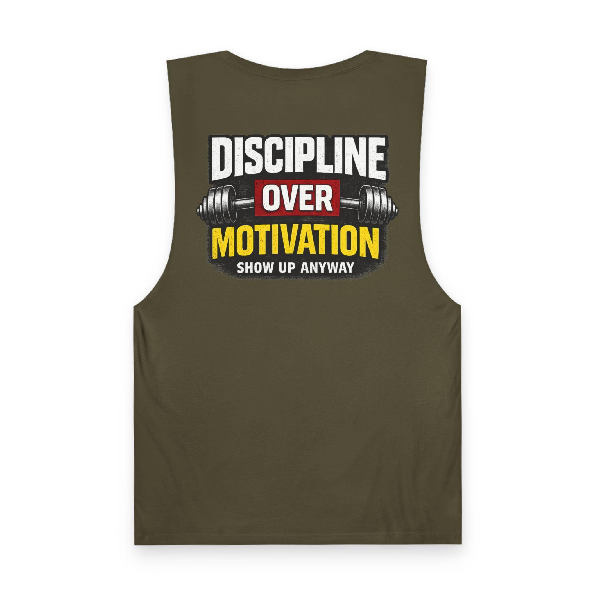 Discipline Over Motivation Tank Top — Gym Workout Fitness Muscle Tee