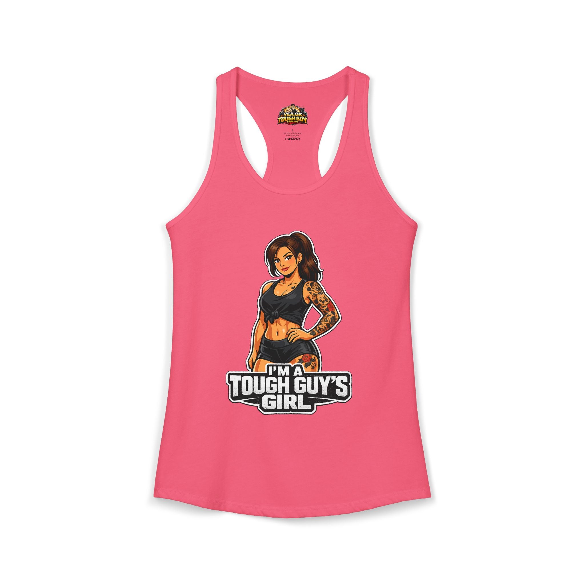 Women's Racerback Training Tank — Yea Ok Tough Guy