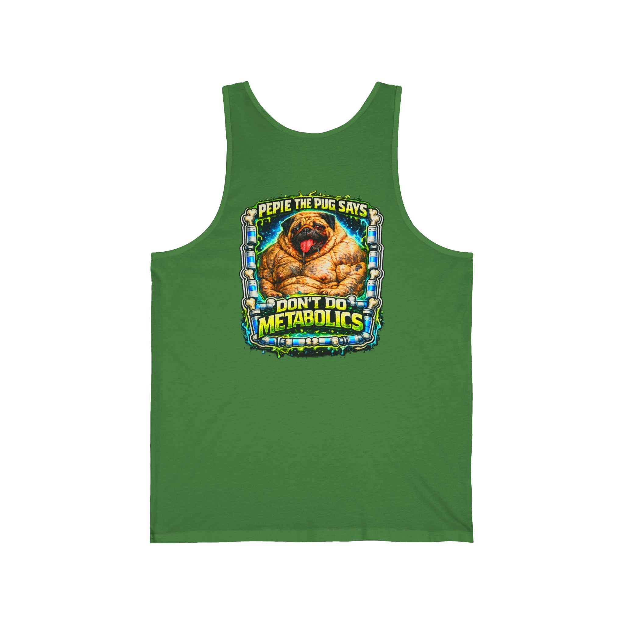 Pepie the Pug "Don't Do Metabolics" Tank Top — Funny Graphic Pug Vest