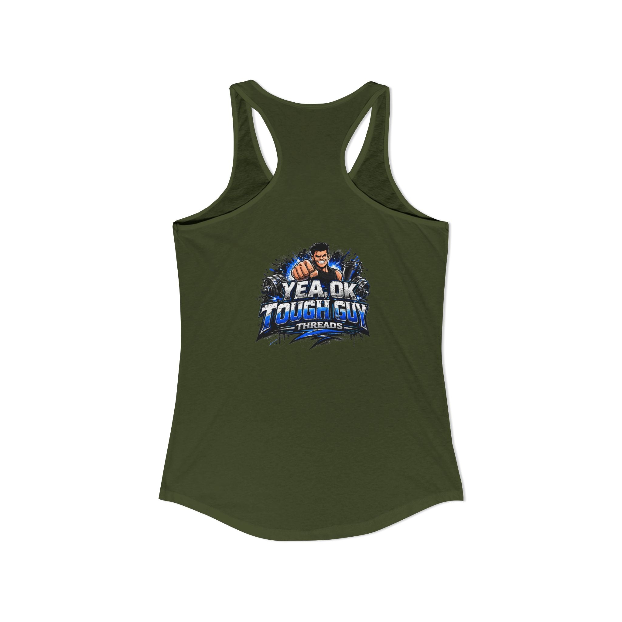 Women's Racerback Training Tank — Yea Ok Tough Guy