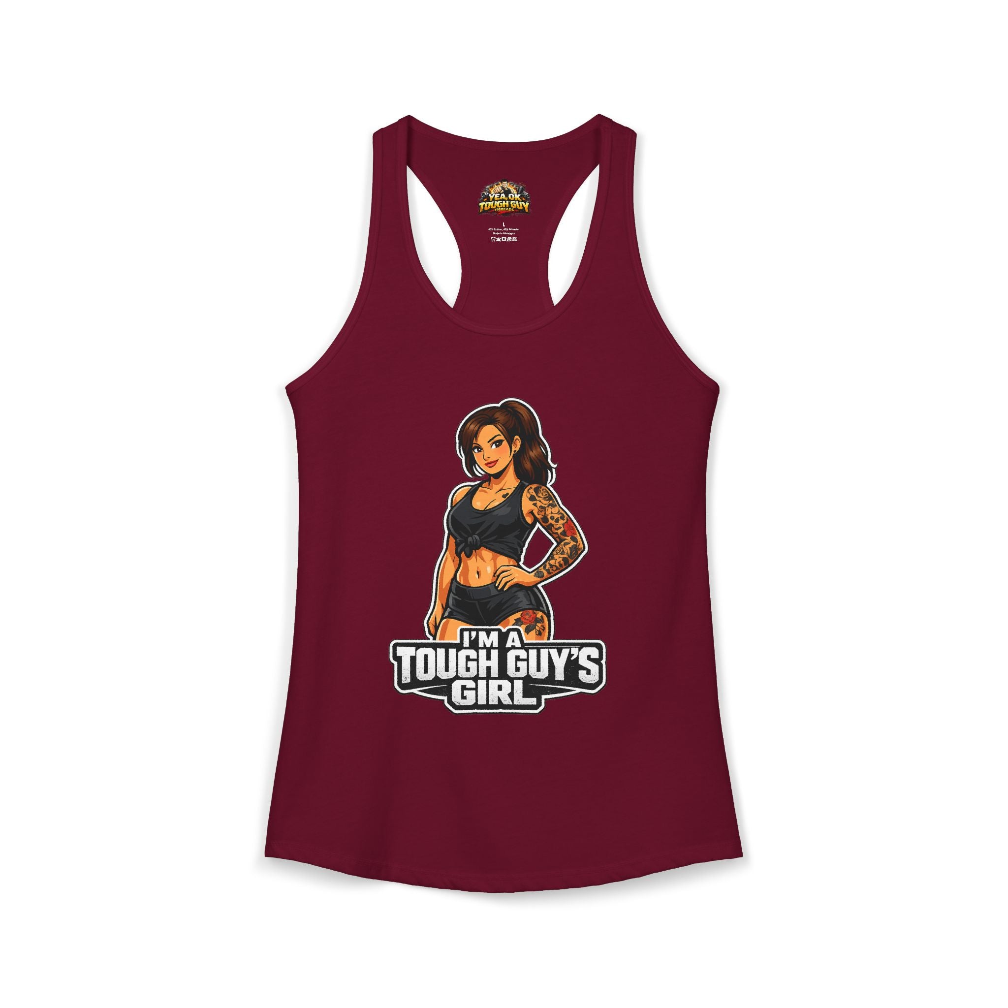 Women's Racerback Training Tank — Yea Ok Tough Guy