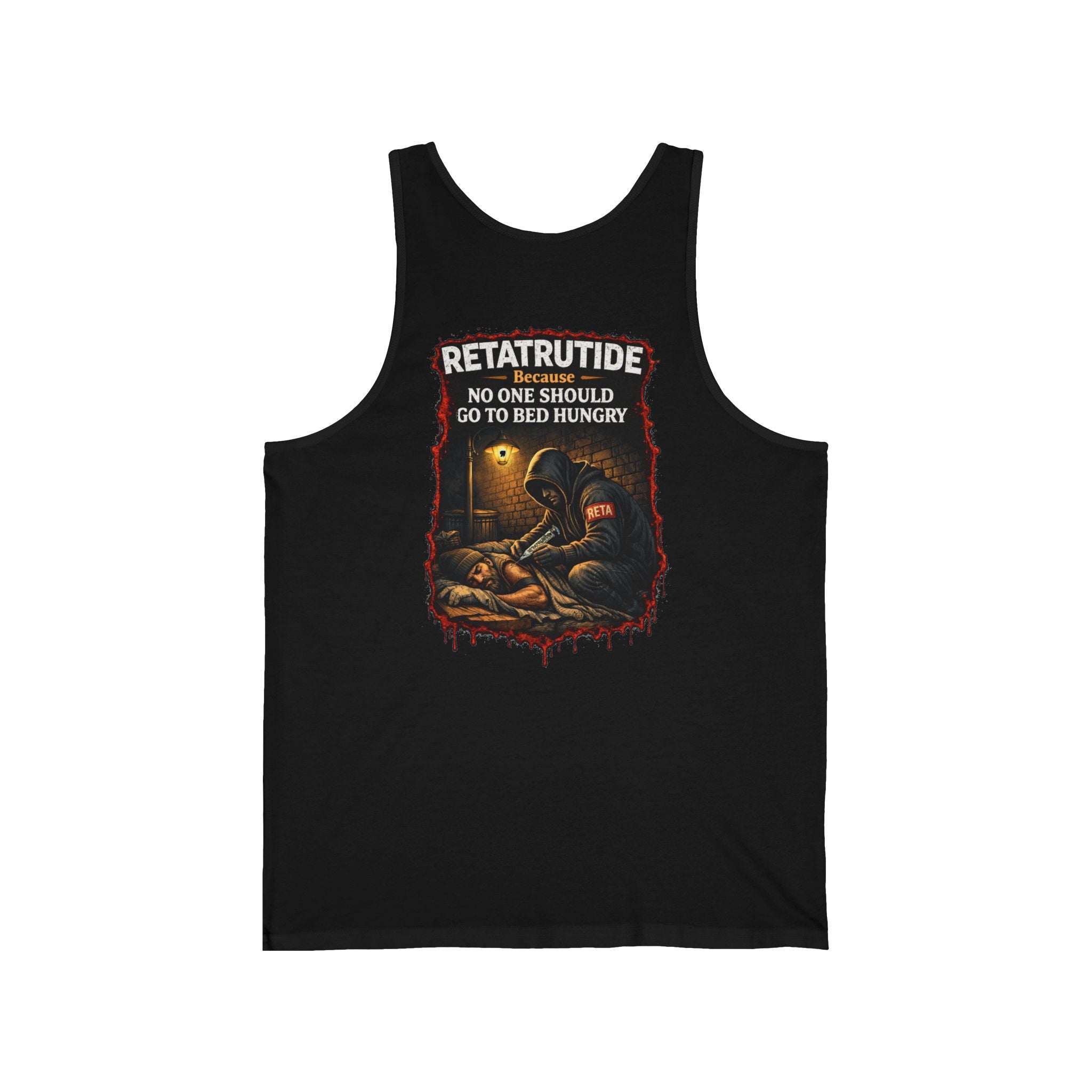 Retatrutide 'No One Should Go to Bed Hungry' Graphic Tank Top
