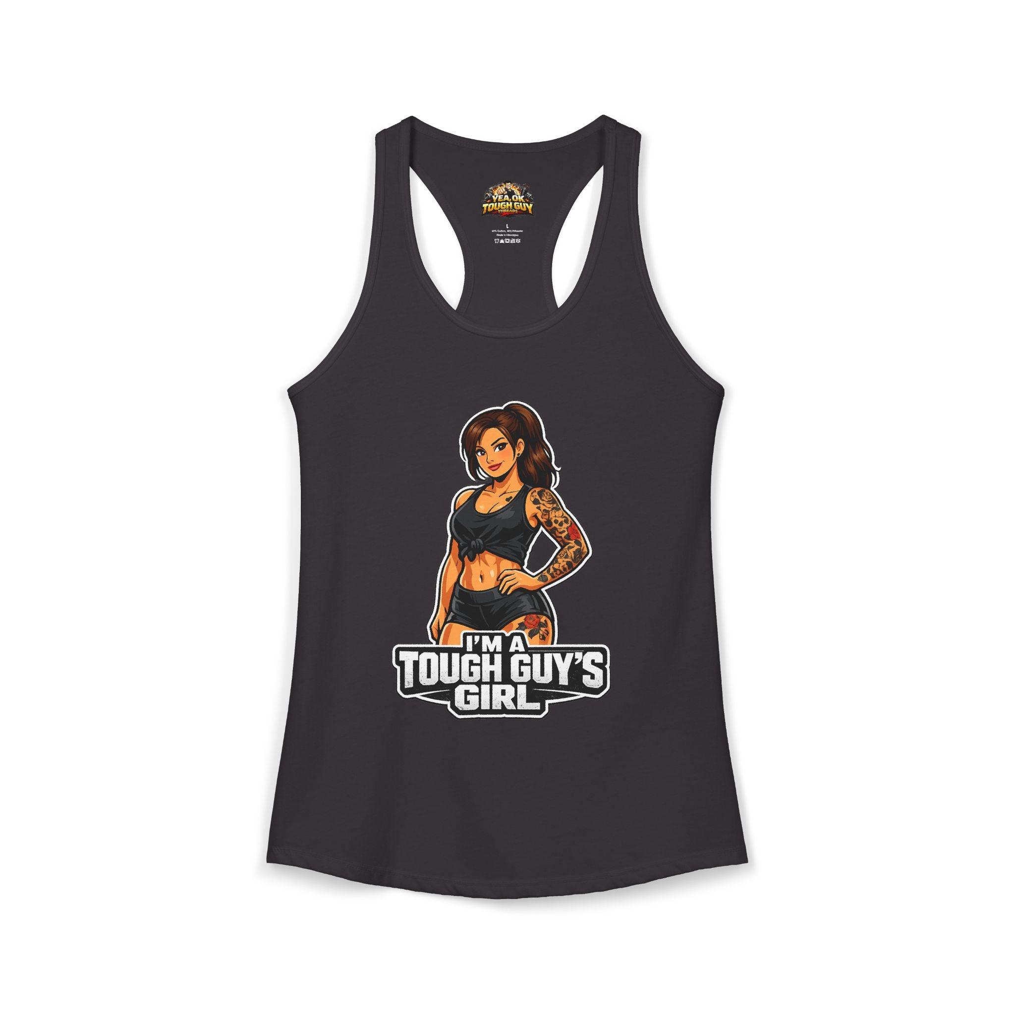 Women's Racerback Training Tank — Yea Ok Tough Guy