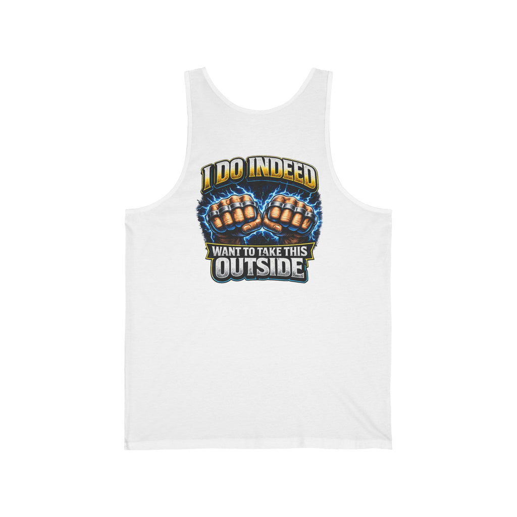 I Do Indeed I Want To Take This Outside Tank Top — Boxing Gloves Graphic Summer Tank