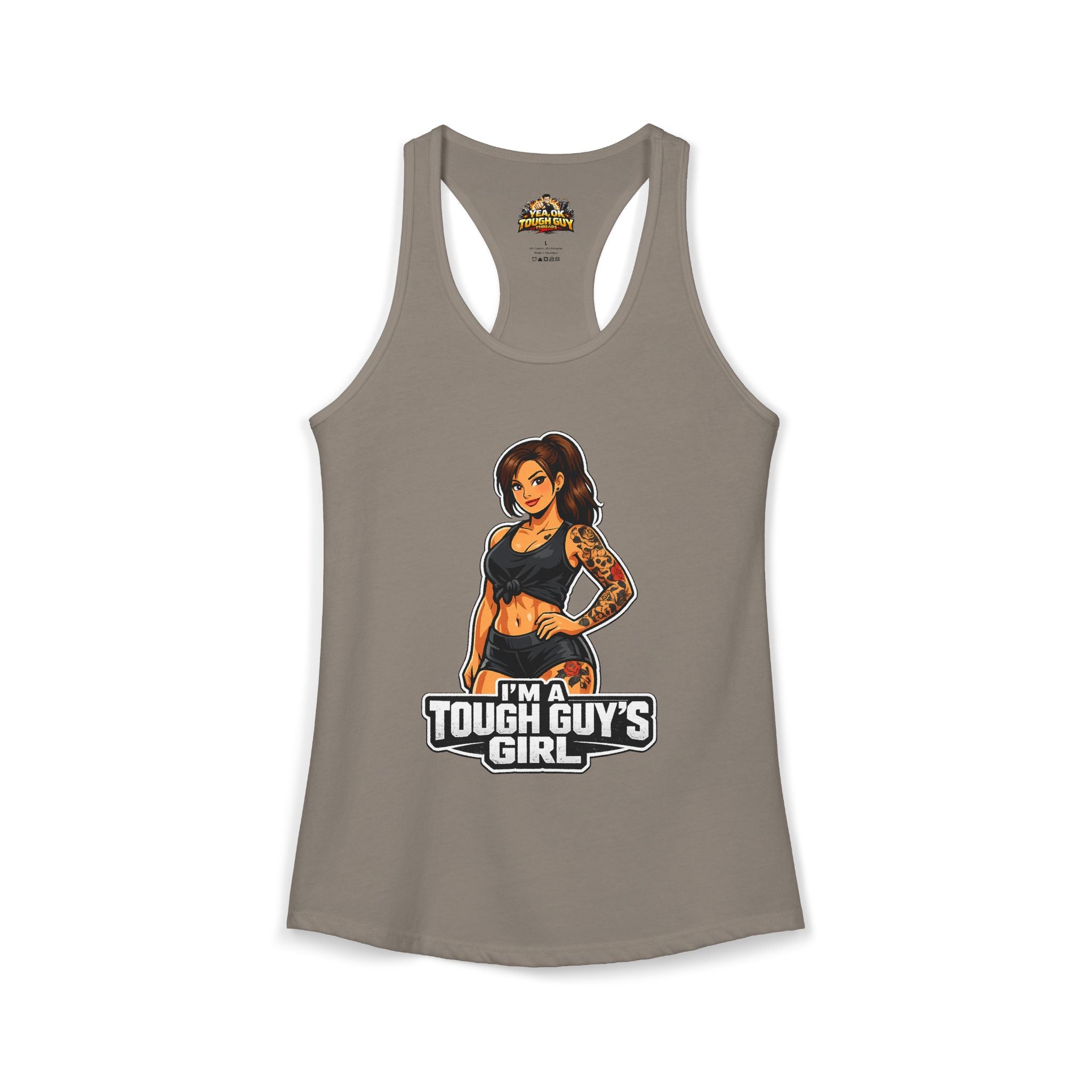 Women's Racerback Training Tank — Yea Ok Tough Guy