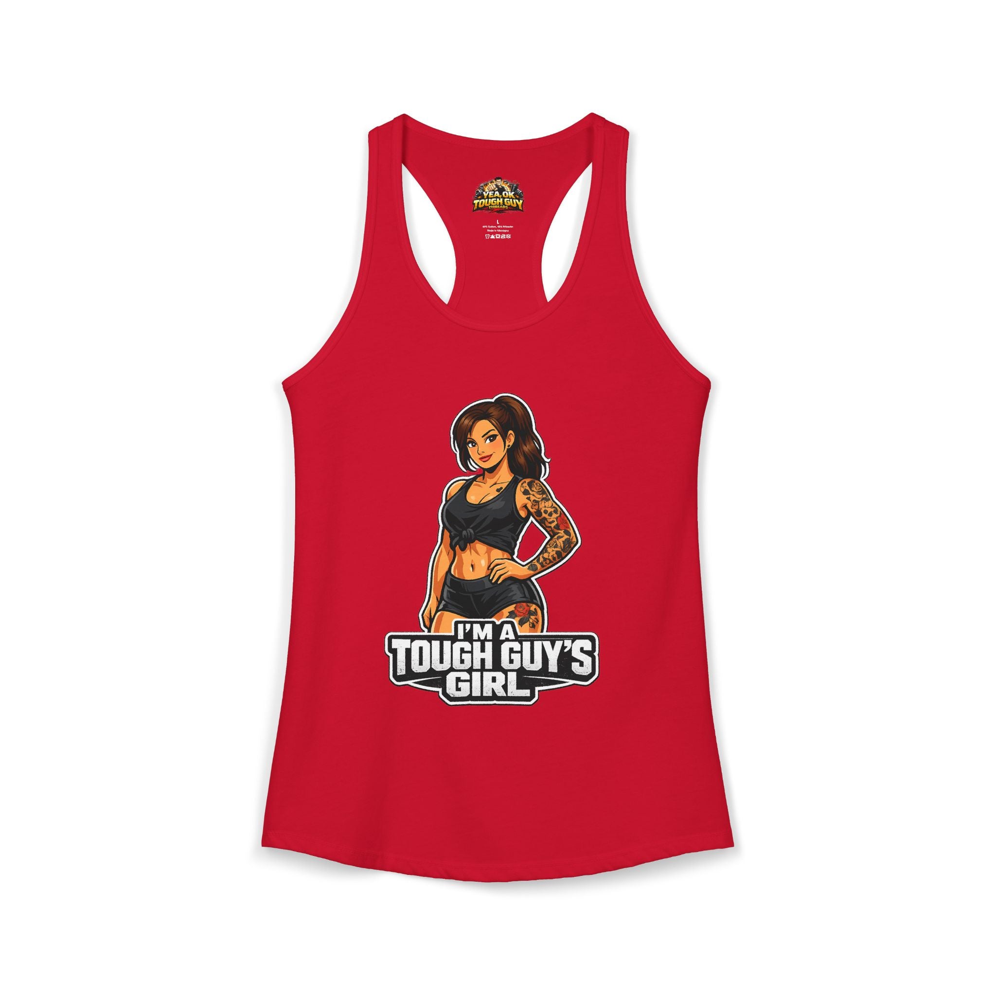 Women's Racerback Training Tank — Yea Ok Tough Guy
