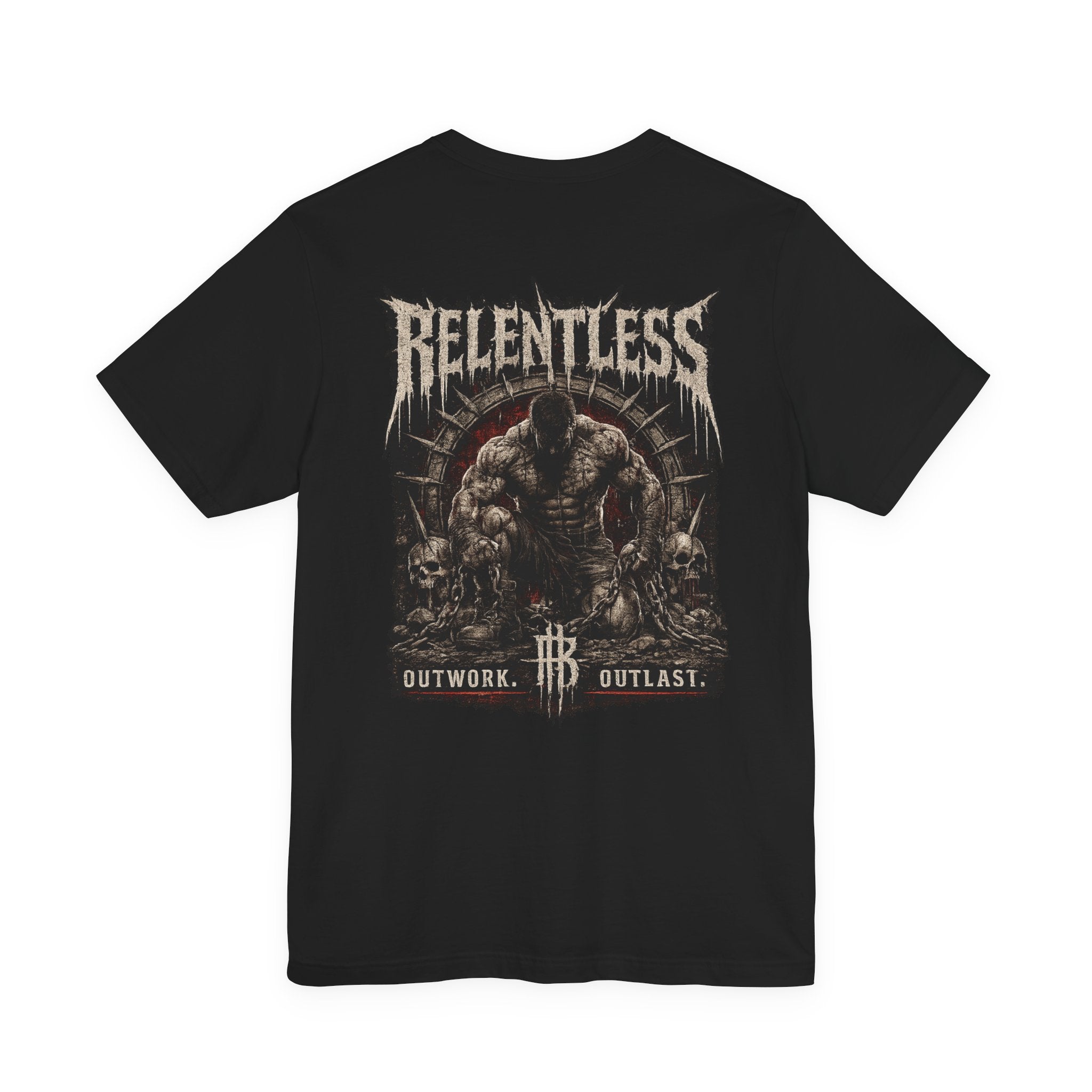 Relentless Tough Guy Graphic Tee — "Relentless" Back Print