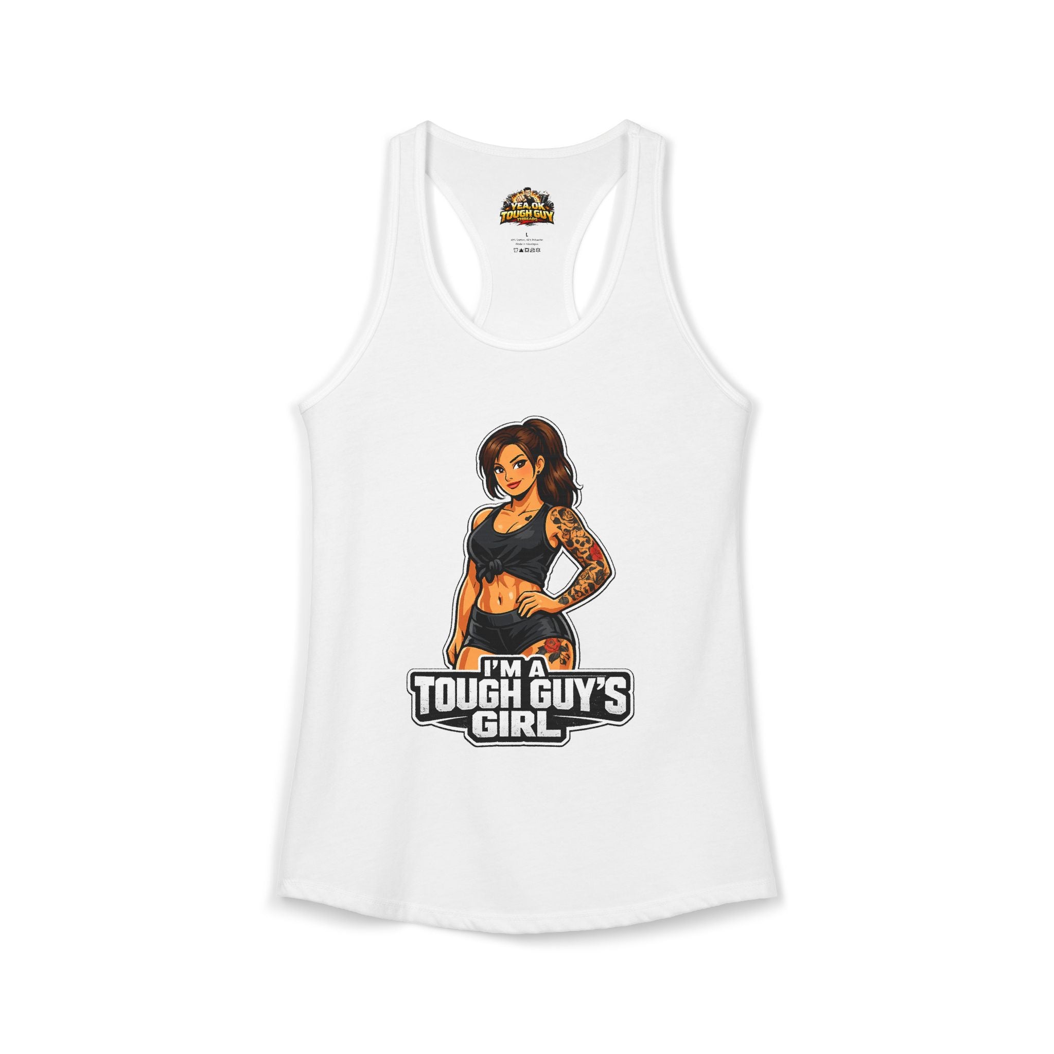 Women's Racerback Training Tank — Yea Ok Tough Guy