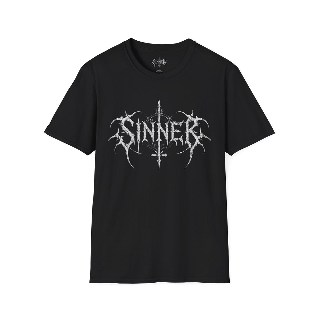 Sinner Graphic T‑Shirt — Gothic Metal Logo Tee