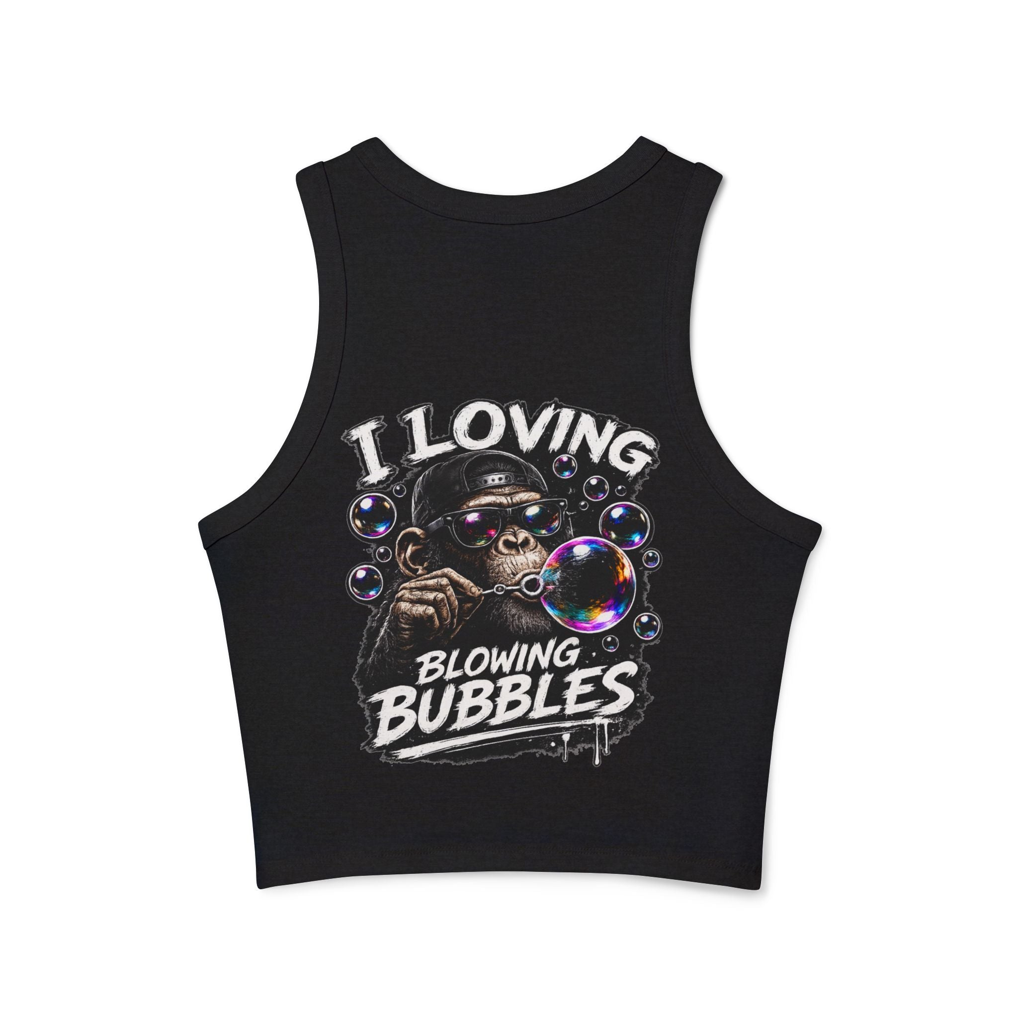 Down'n Dirty Productions 'I Loving Blowing Bubbles' Women's Racer Tank