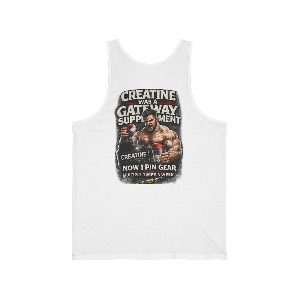 Creatine Gym Tank Top — "Creatine Was A Gateway Supplement" Bodybuilding Workout Tank