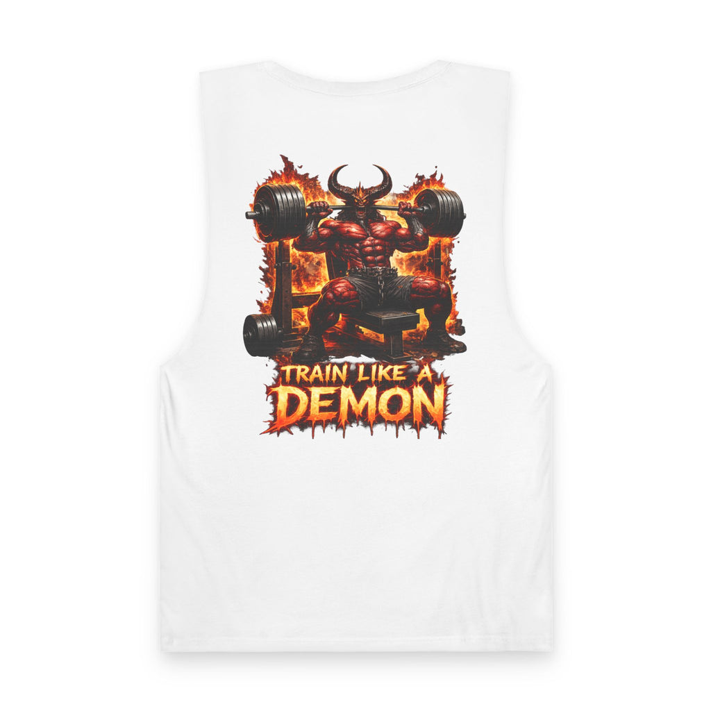 Train Like a Demon Tank Top — Gym Muscle Sleeveless Shirt