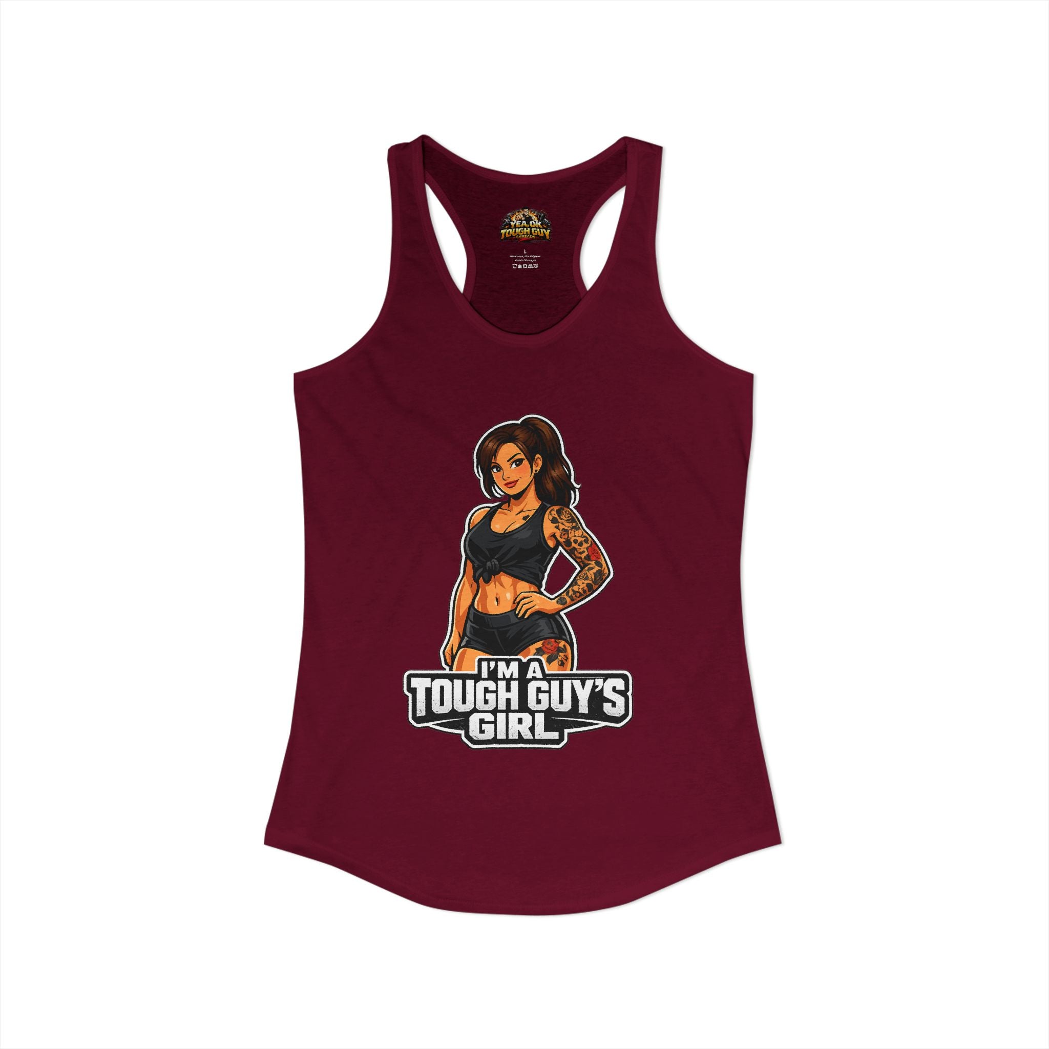 Women's Racerback Training Tank — Yea Ok Tough Guy