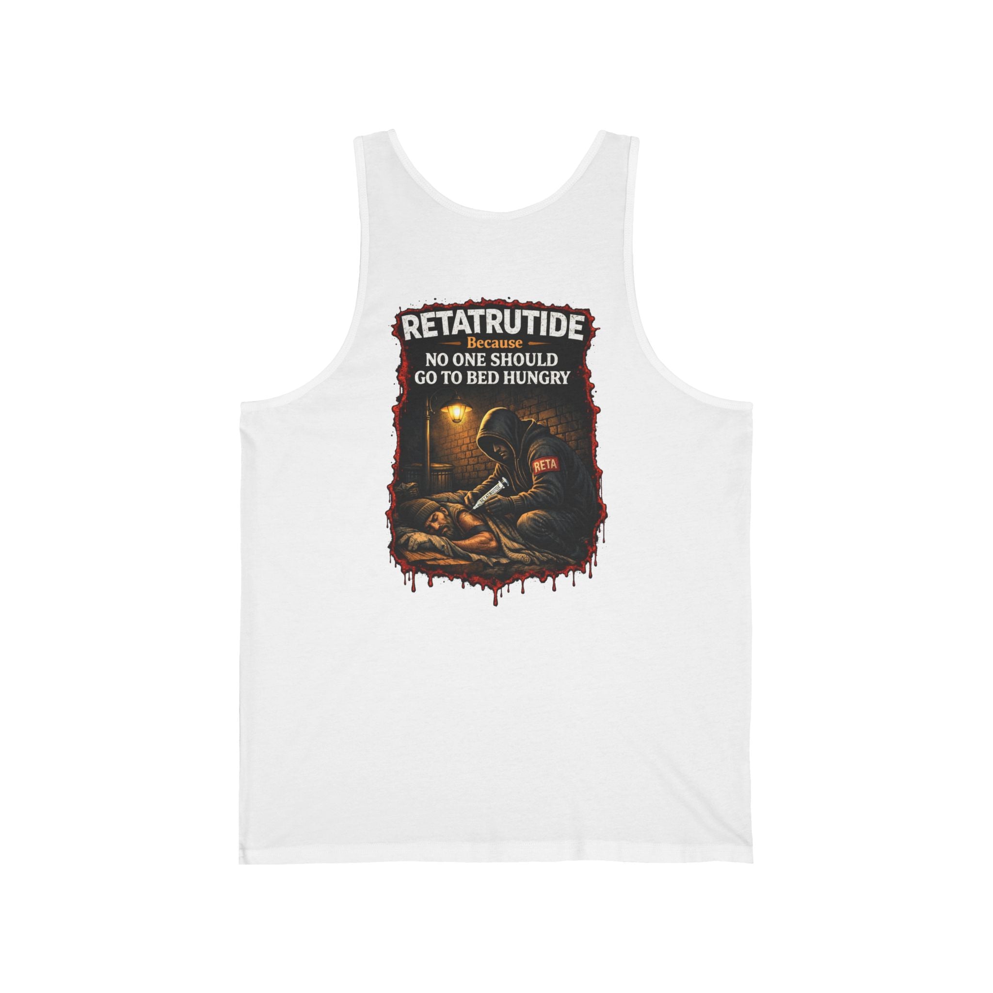 Retatrutide 'No One Should Go to Bed Hungry' Graphic Tank Top