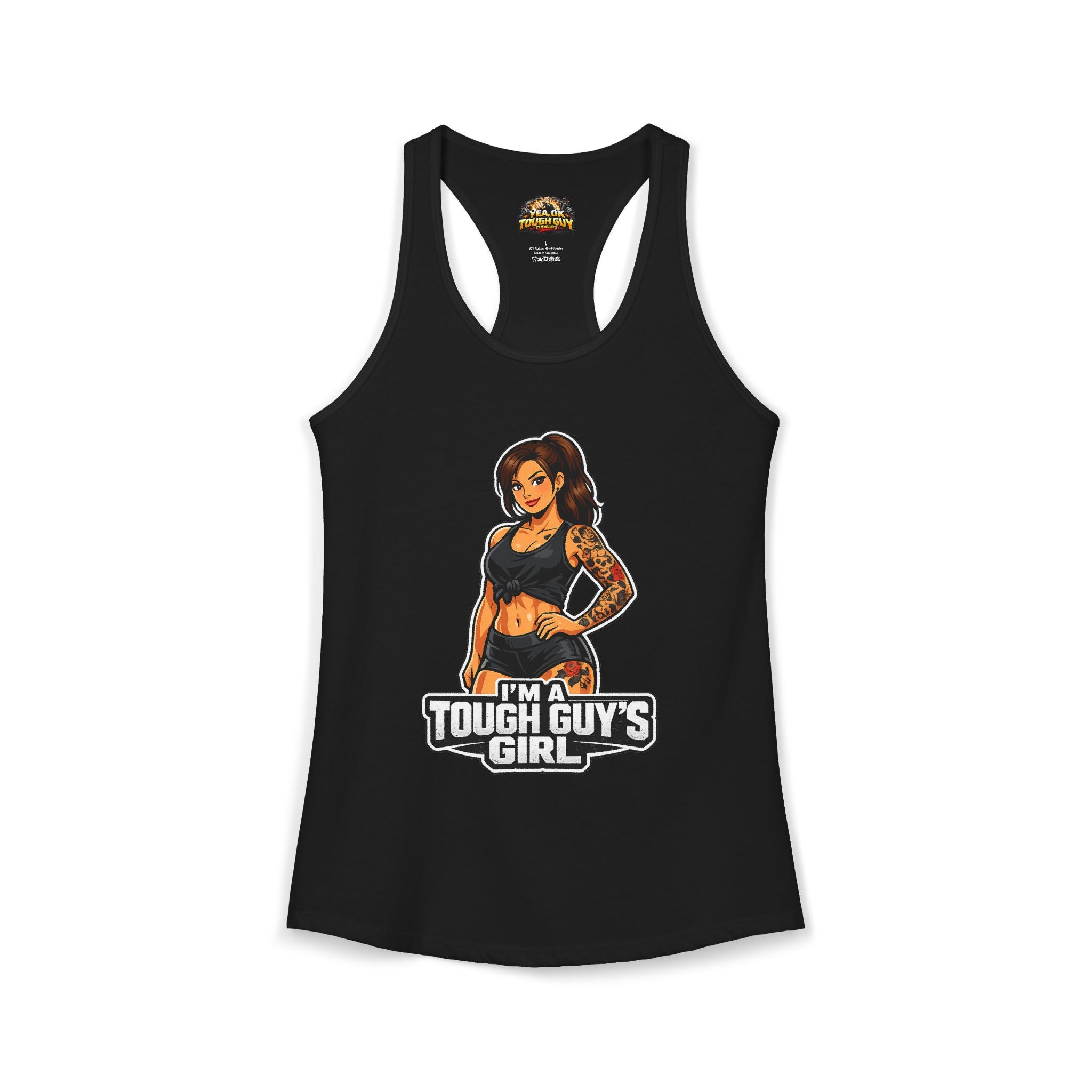 Women's Racerback Training Tank — Yea Ok Tough Guy
