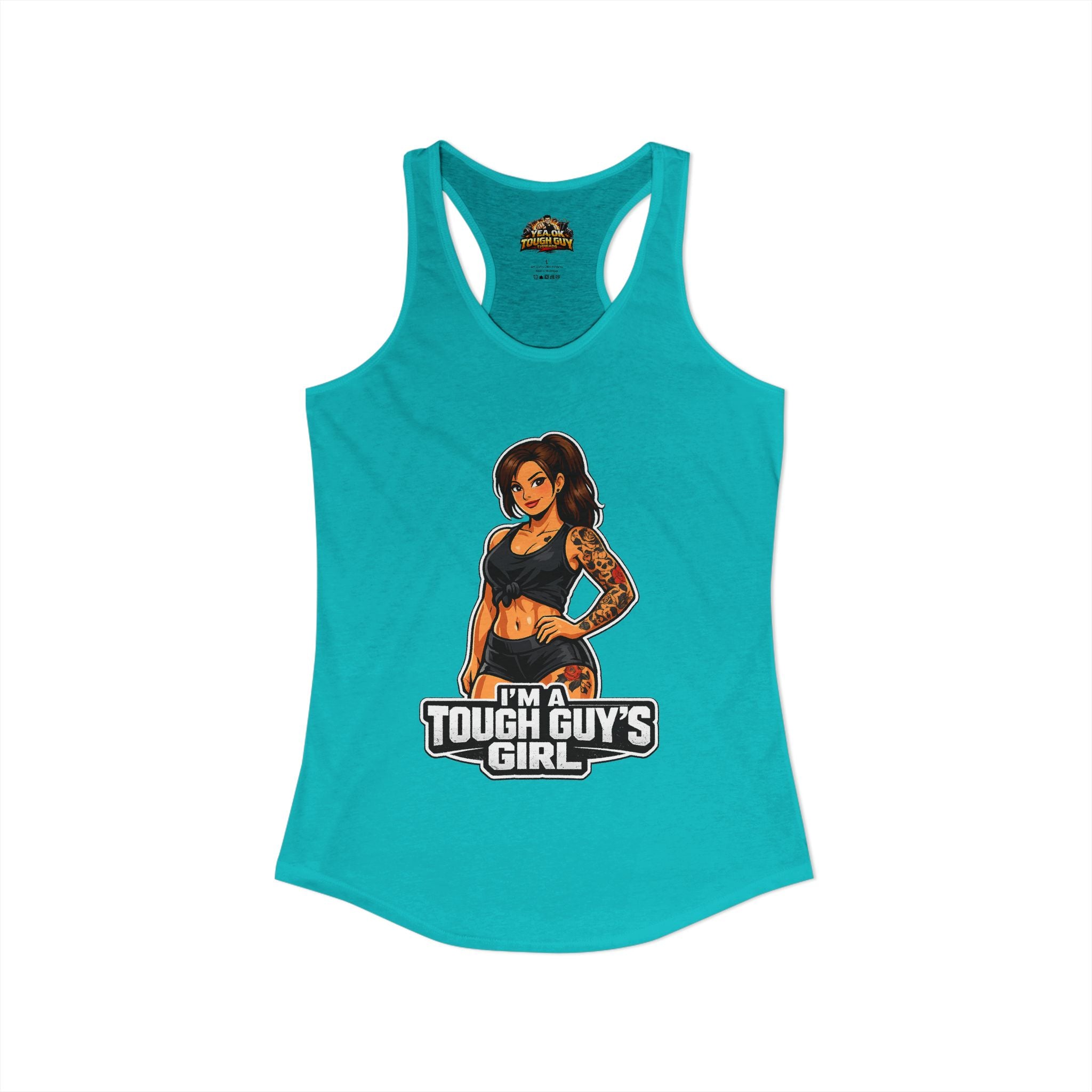 Women's Racerback Training Tank — Yea Ok Tough Guy