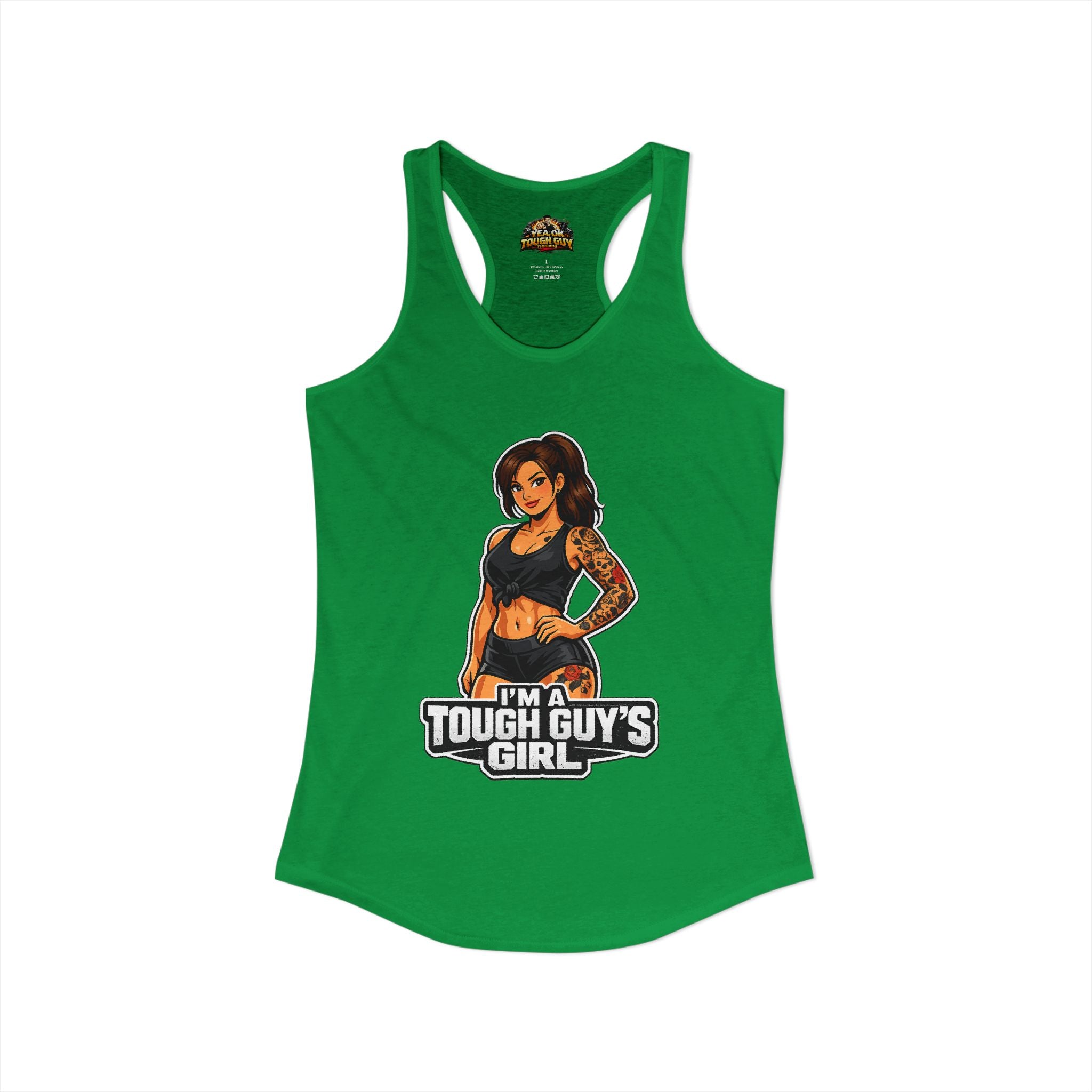 Women's Racerback Training Tank — Yea Ok Tough Guy