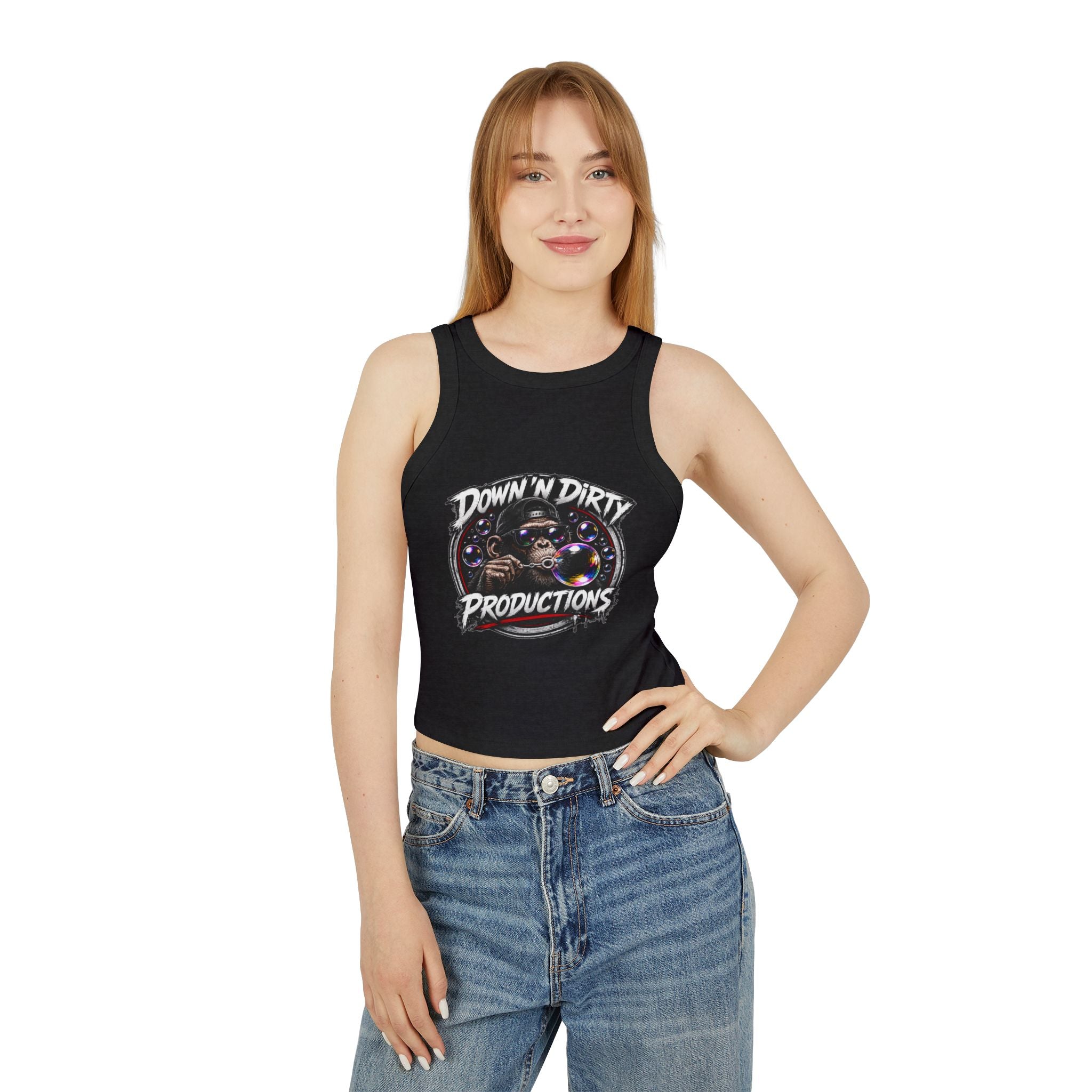 Down'n Dirty Productions 'I Loving Blowing Bubbles' Women's Racer Tank