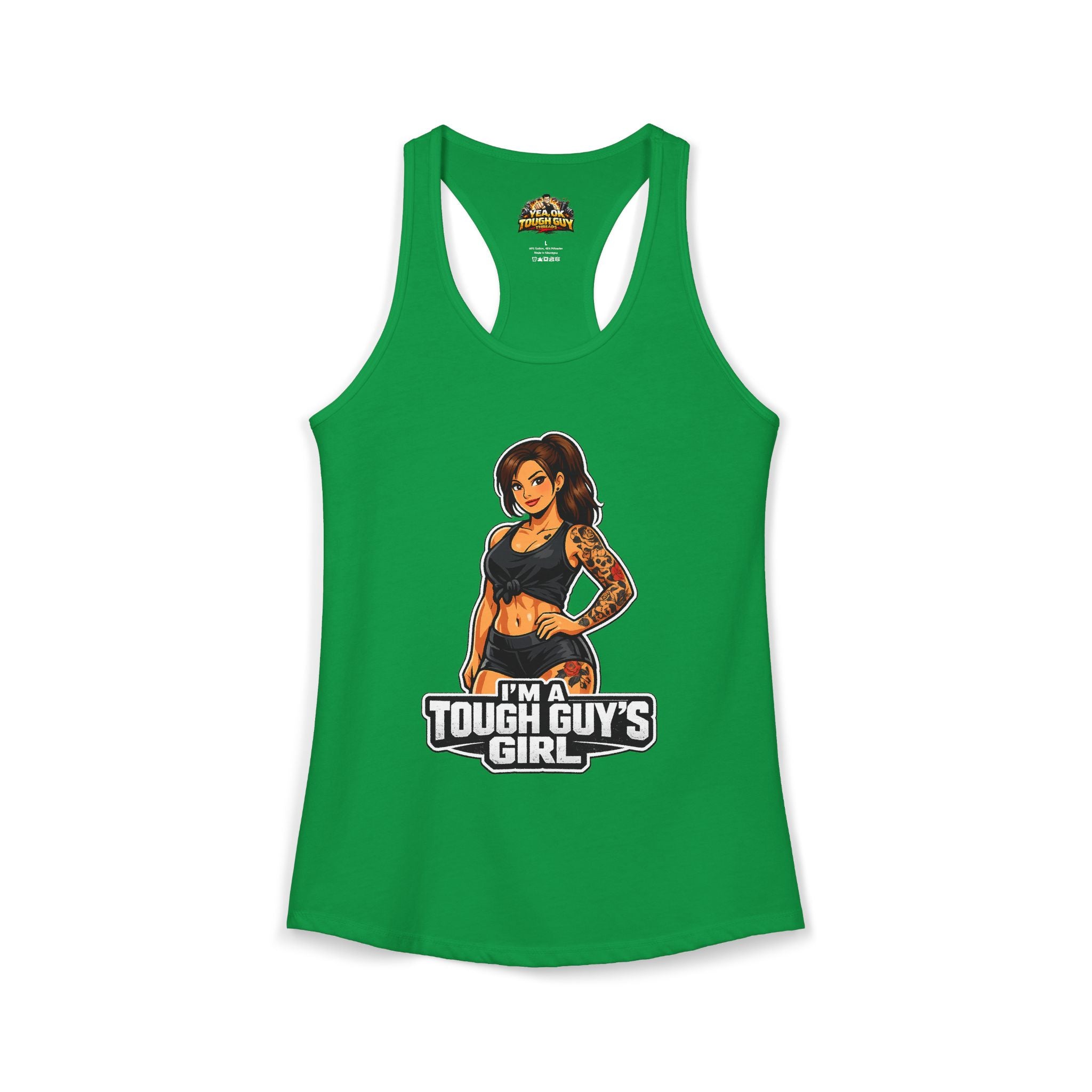 Women's Racerback Training Tank — Yea Ok Tough Guy