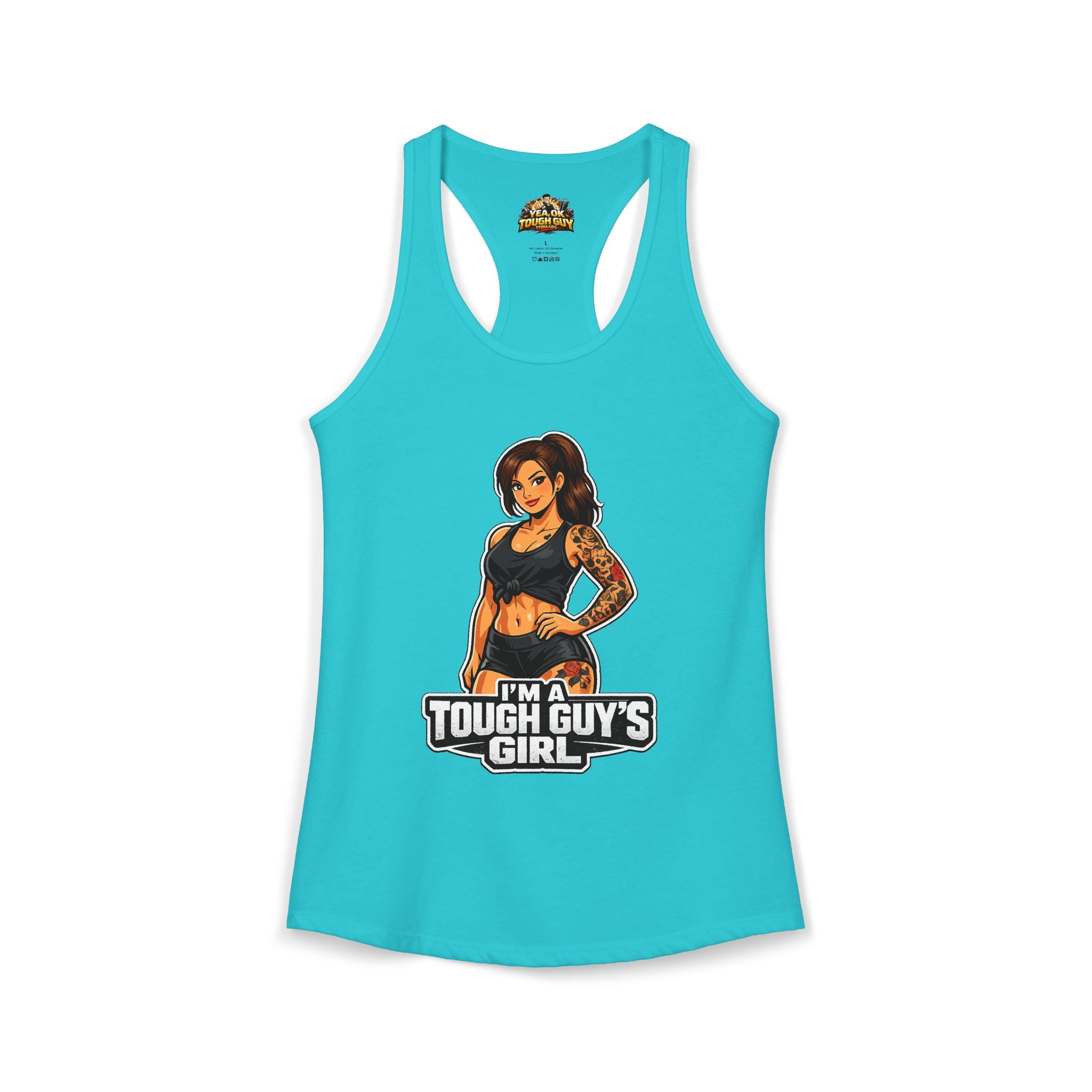 Women's Racerback Training Tank — Yea Ok Tough Guy