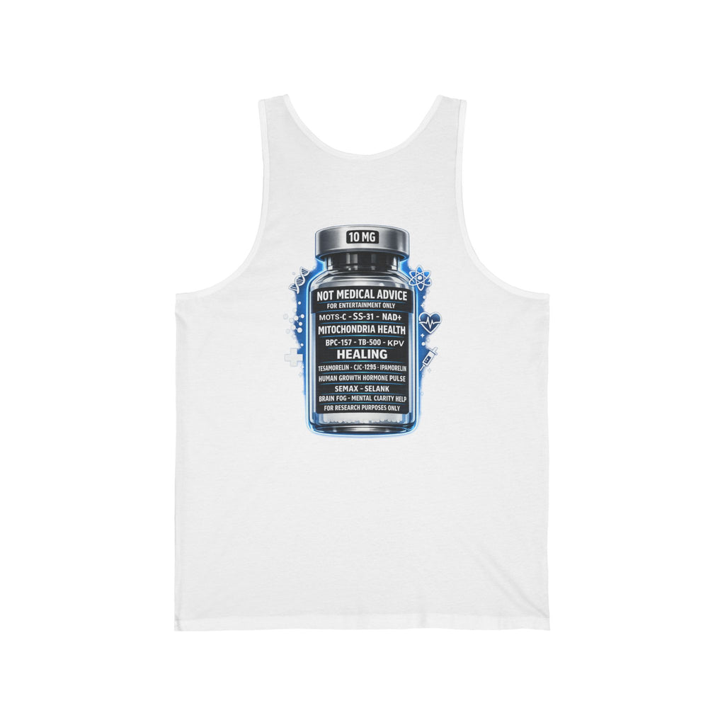 Healing Serum Bottle Tank Top — Inspirational Medicinal Graphic Tank