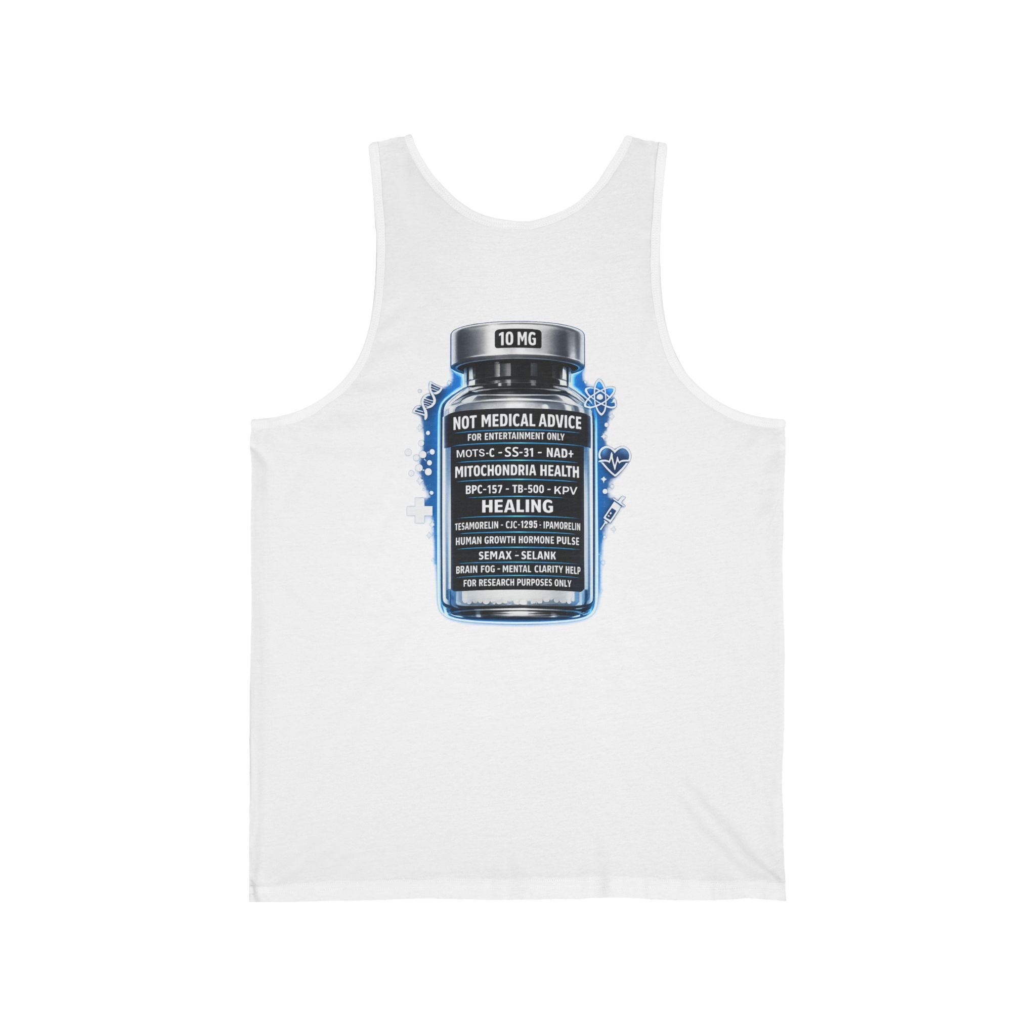 Healing Serum Bottle Tank Top — Inspirational Medicinal Graphic Tank