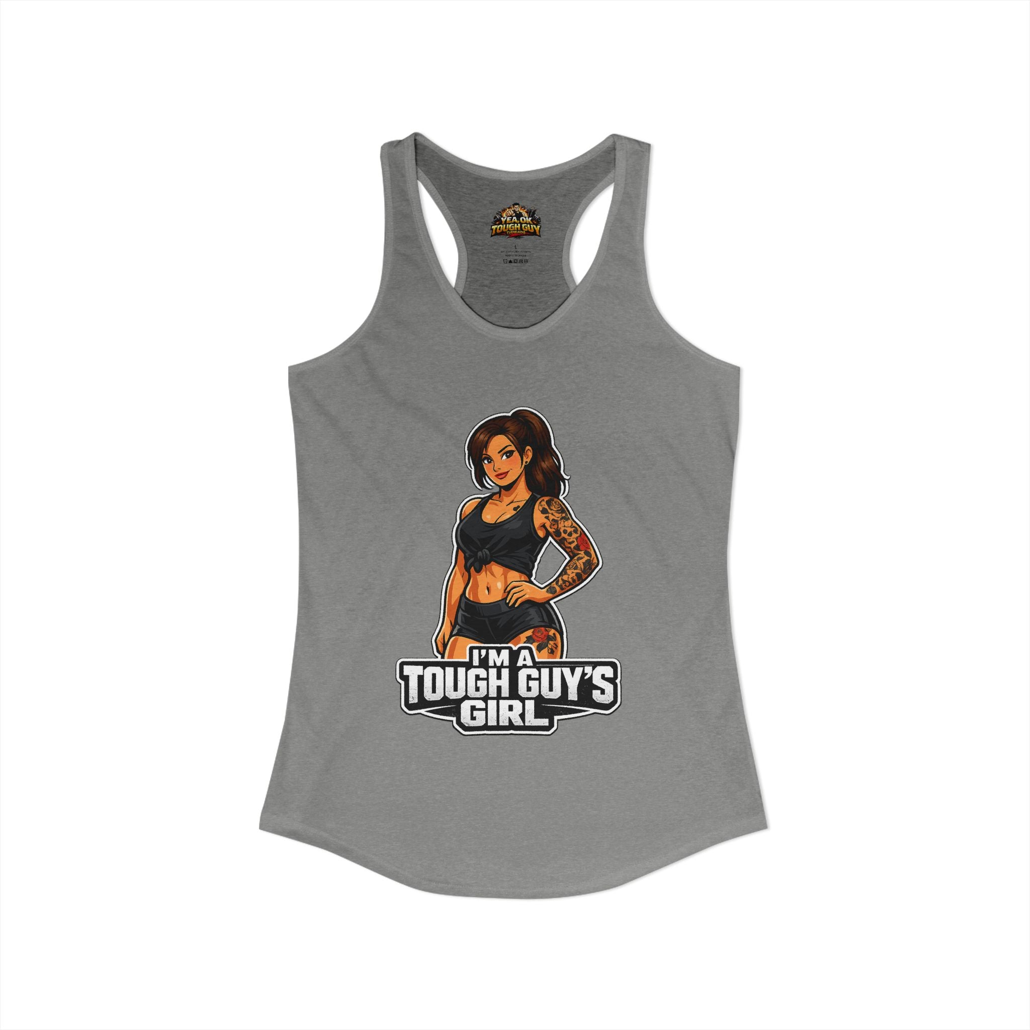 Women's Racerback Training Tank — Yea Ok Tough Guy