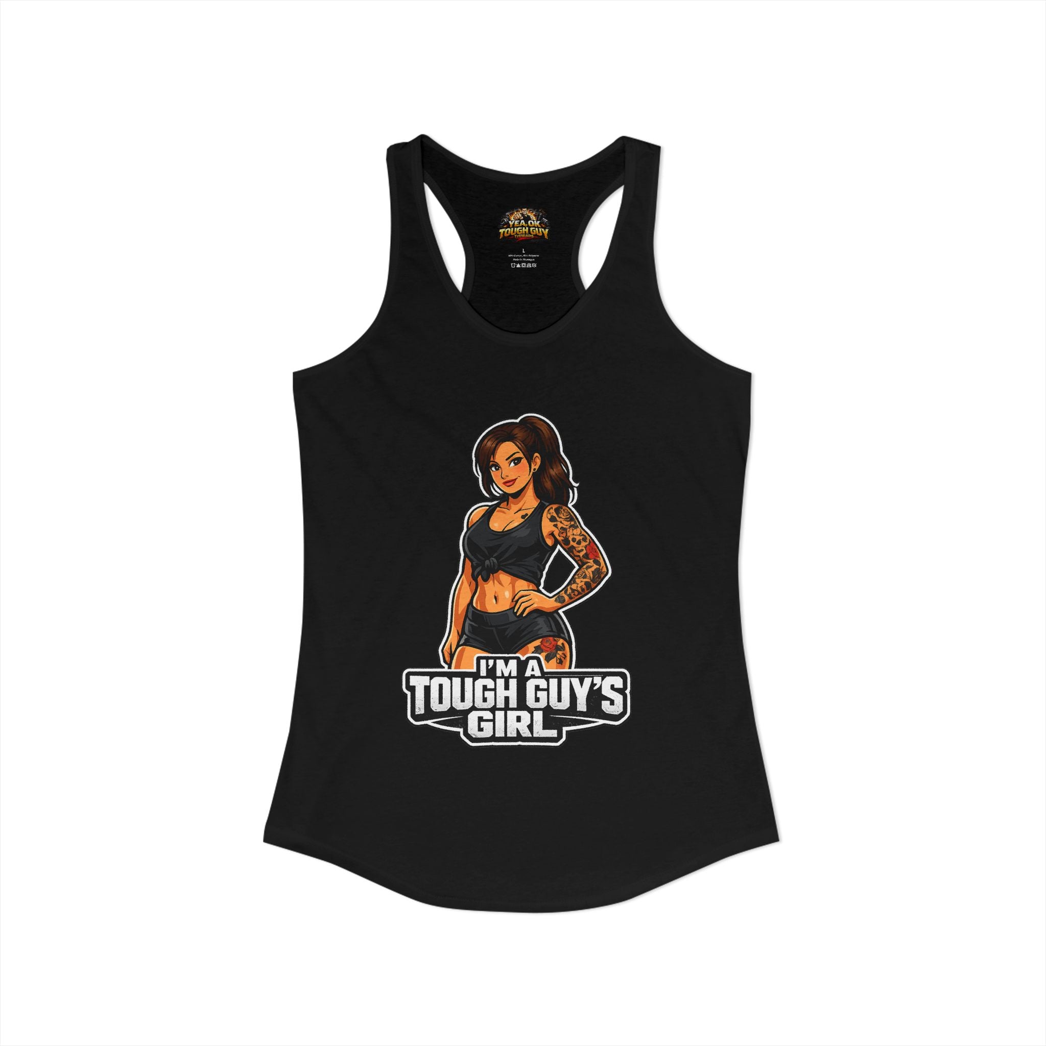 Women's Racerback Training Tank — Yea Ok Tough Guy