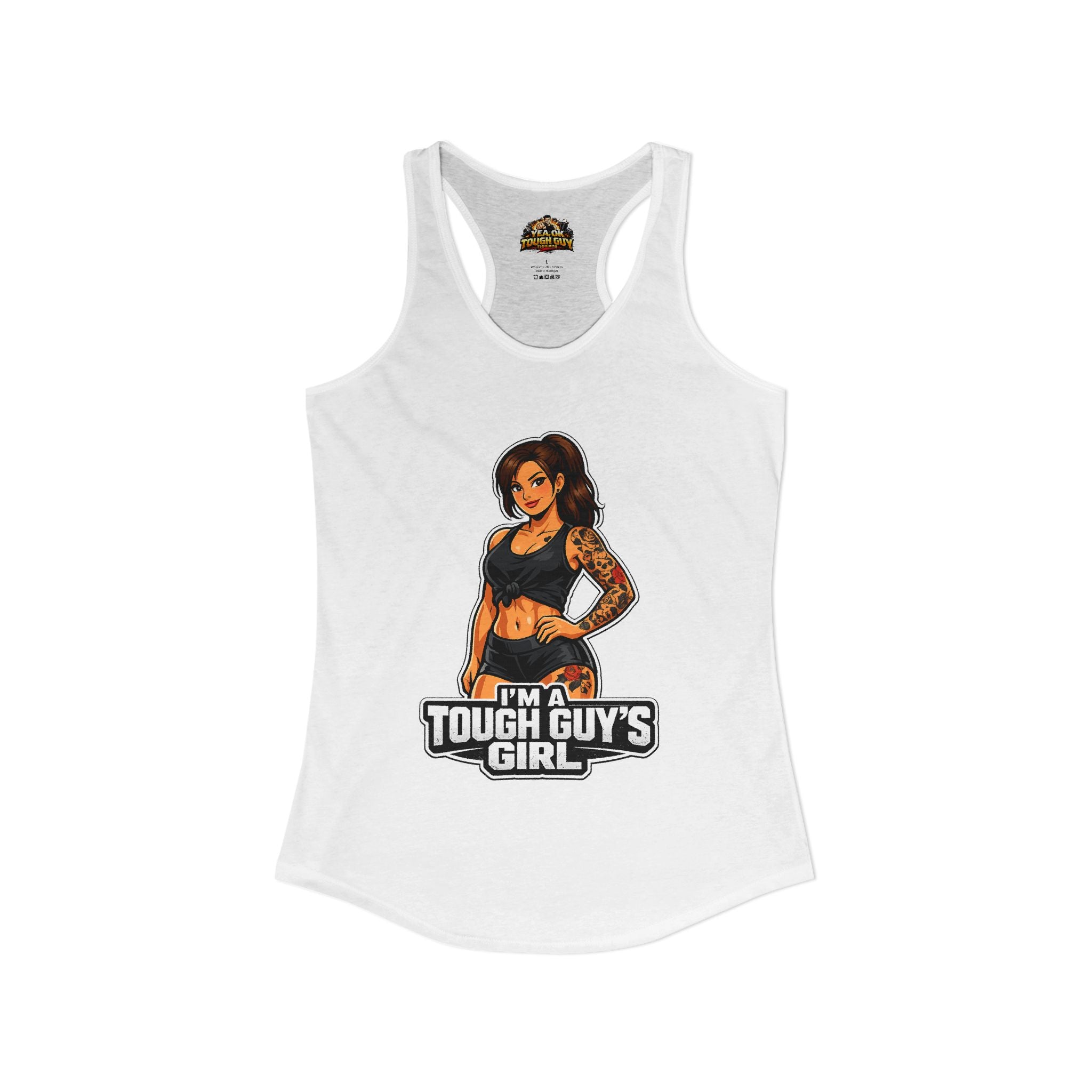 Women's Racerback Training Tank — Yea Ok Tough Guy