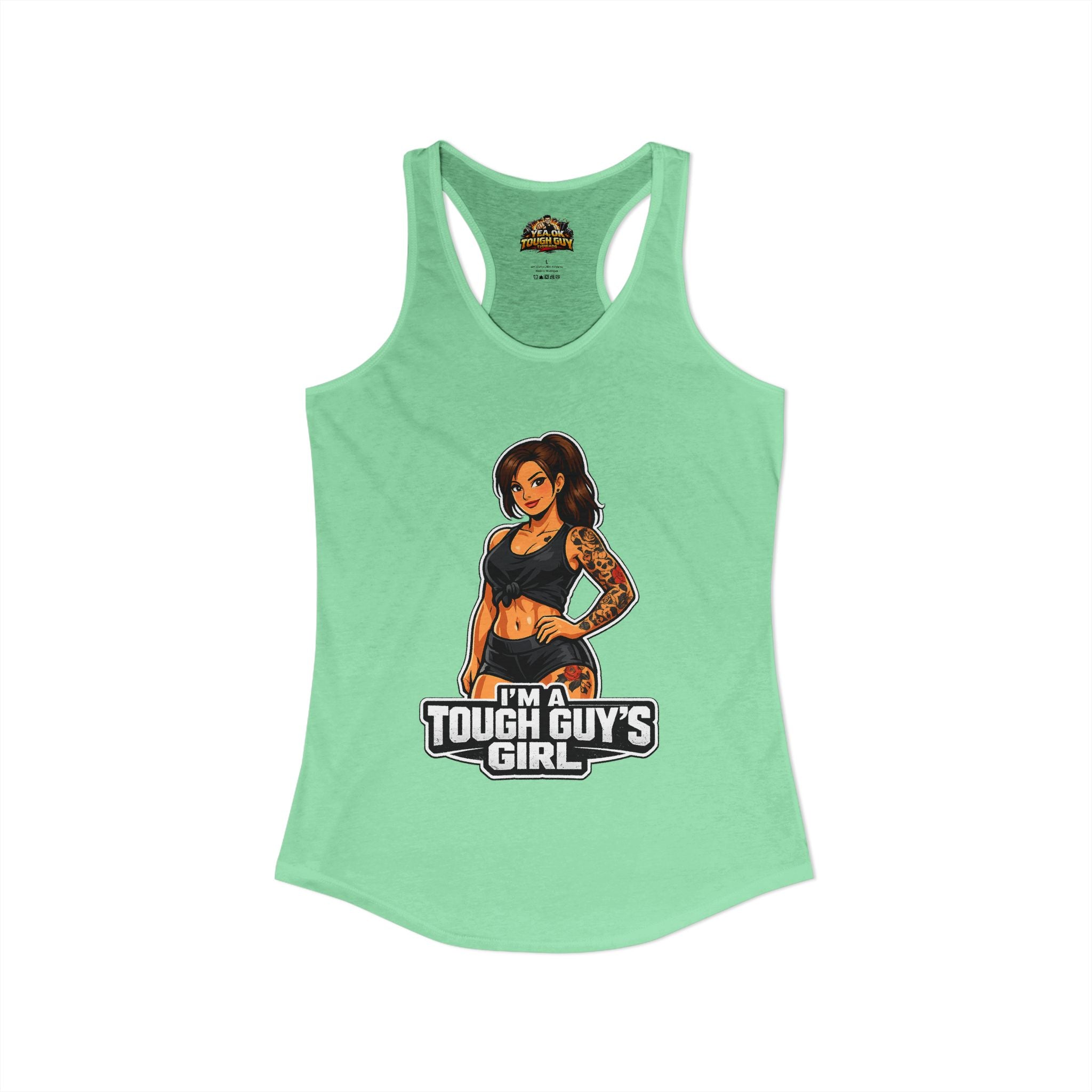 Women's Racerback Training Tank — Yea Ok Tough Guy