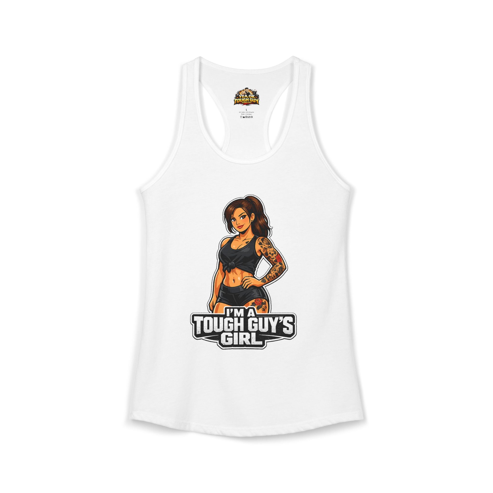 Women's Racerback Training Tank — Yea Ok Tough Guy