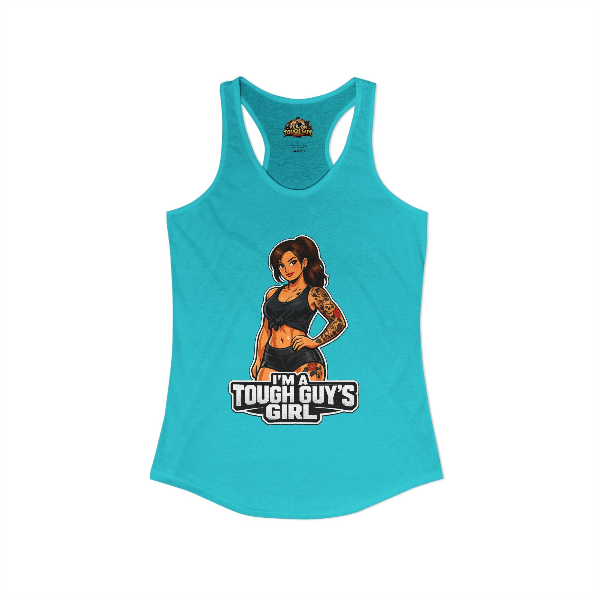 Women's Racerback Training Tank — Yea Ok Tough Guy