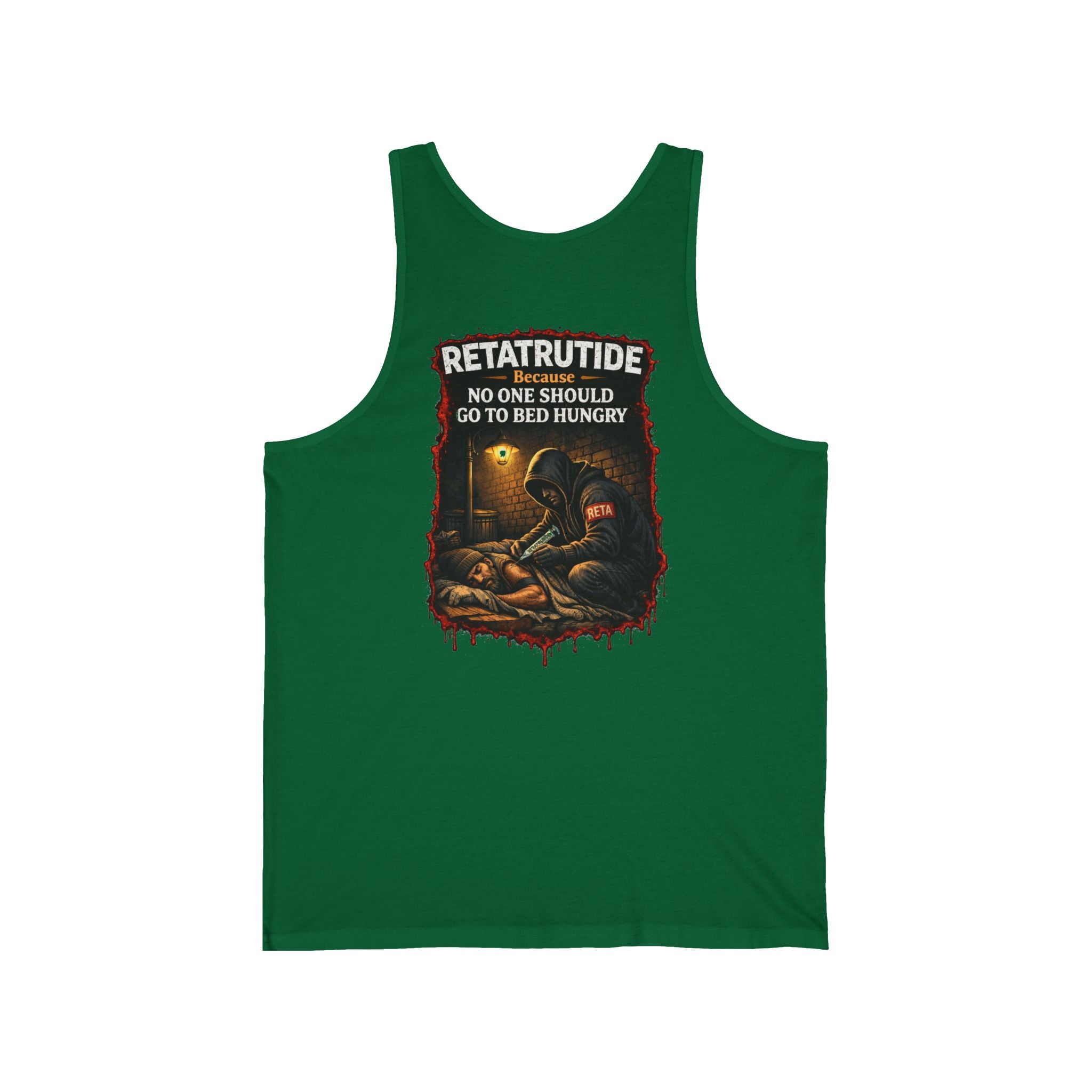 Retatrutide 'No One Should Go to Bed Hungry' Graphic Tank Top