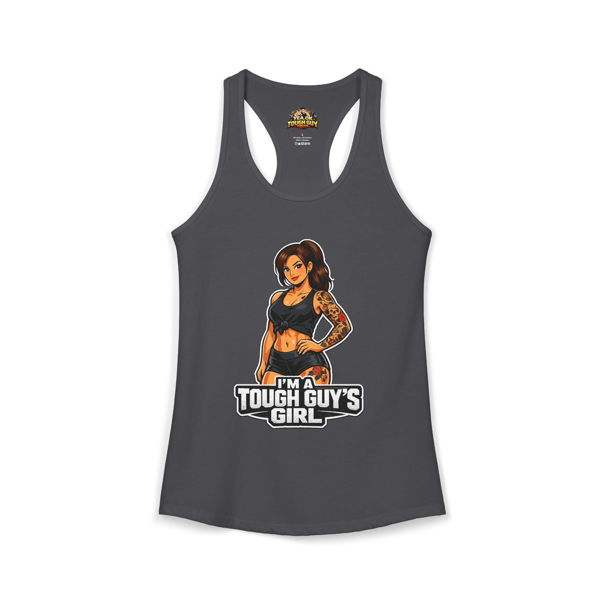 Women's Racerback Training Tank — Yea Ok Tough Guy