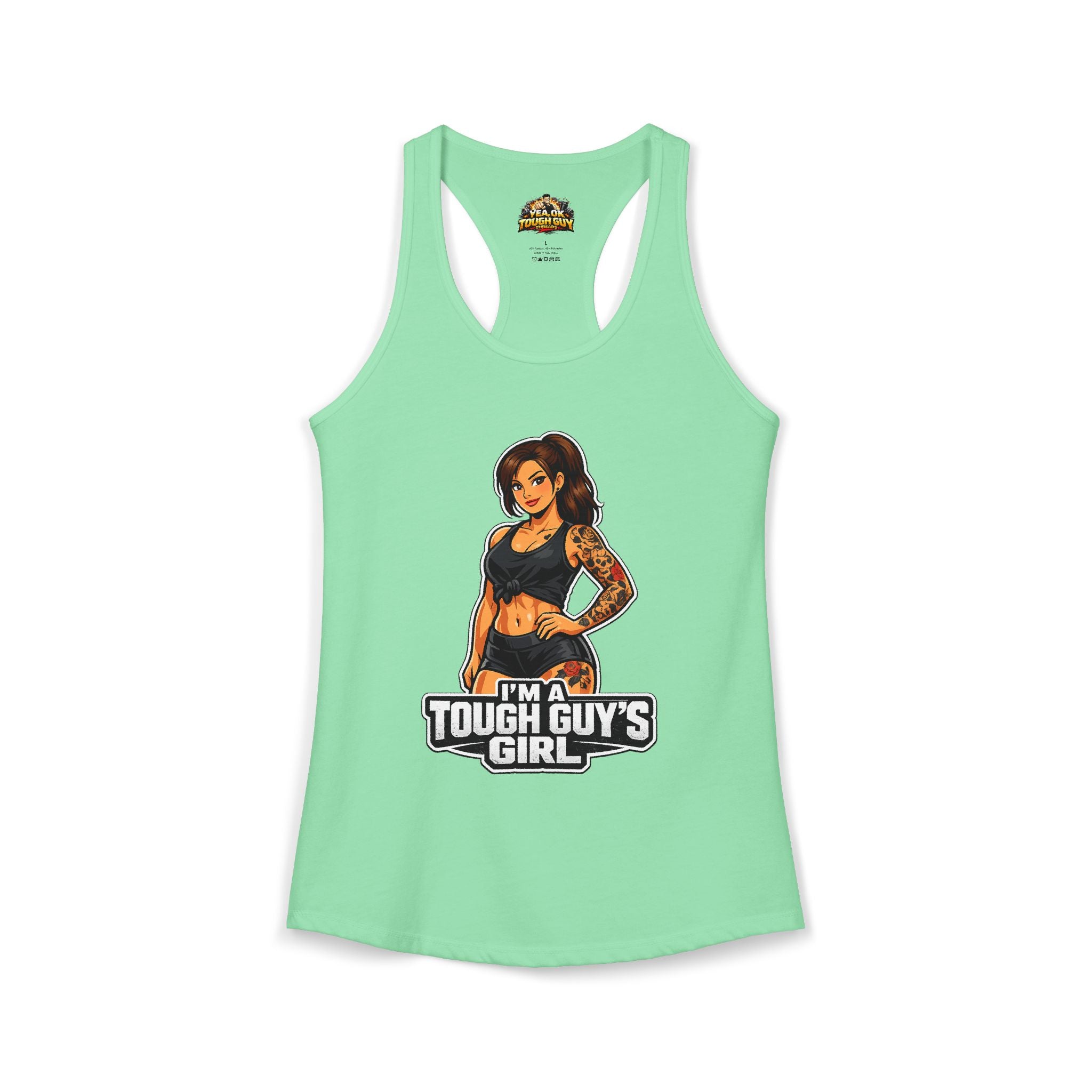 Women's Racerback Training Tank — Yea Ok Tough Guy