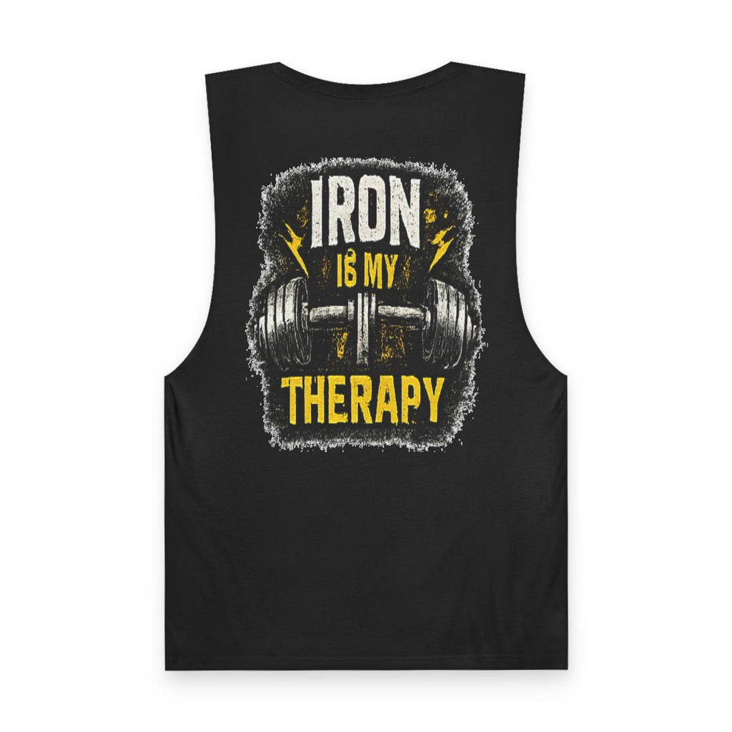 Iron Is My Therapy Tank Top — Gym Workout Muscle Tank