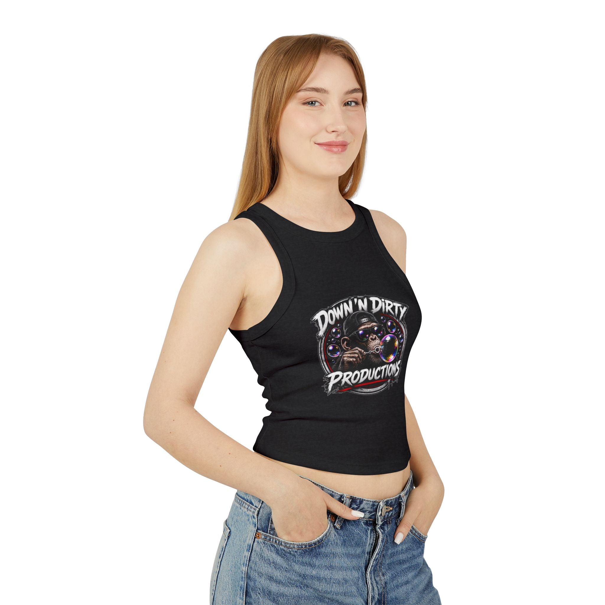Down'n Dirty Productions 'I Loving Blowing Bubbles' Women's Racer Tank
