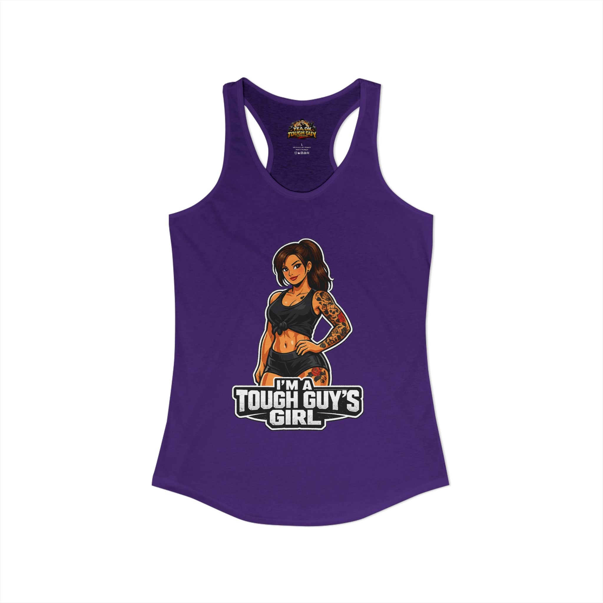 Women's Racerback Training Tank — Yea Ok Tough Guy