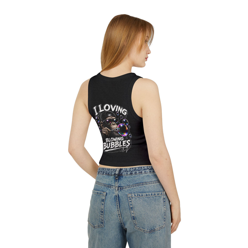Down'n Dirty Productions 'I Loving Blowing Bubbles' Women's Racer Tank