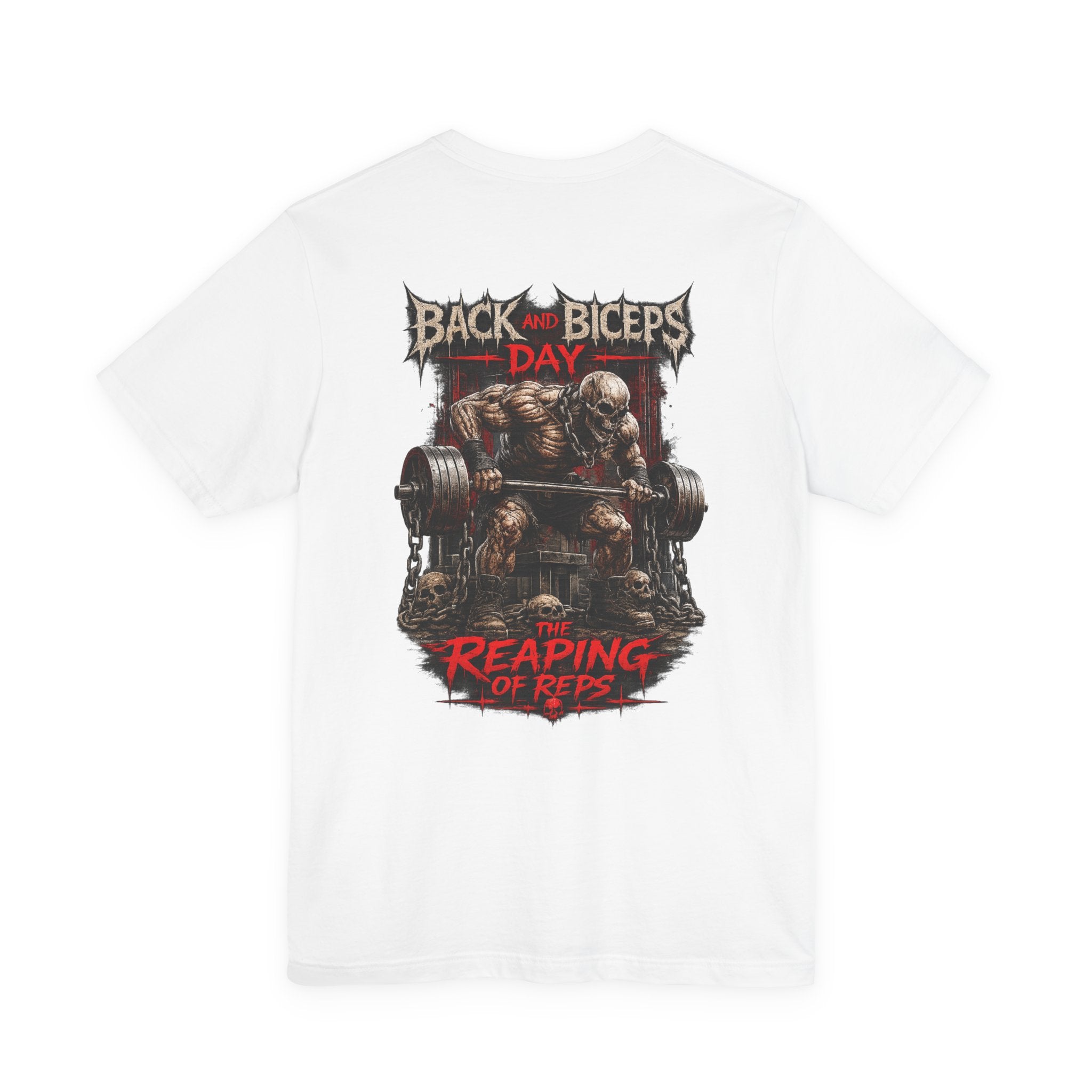 Back and Biceps Day Gym Tee — "The Reaping of Reps" Workout T-Shirt